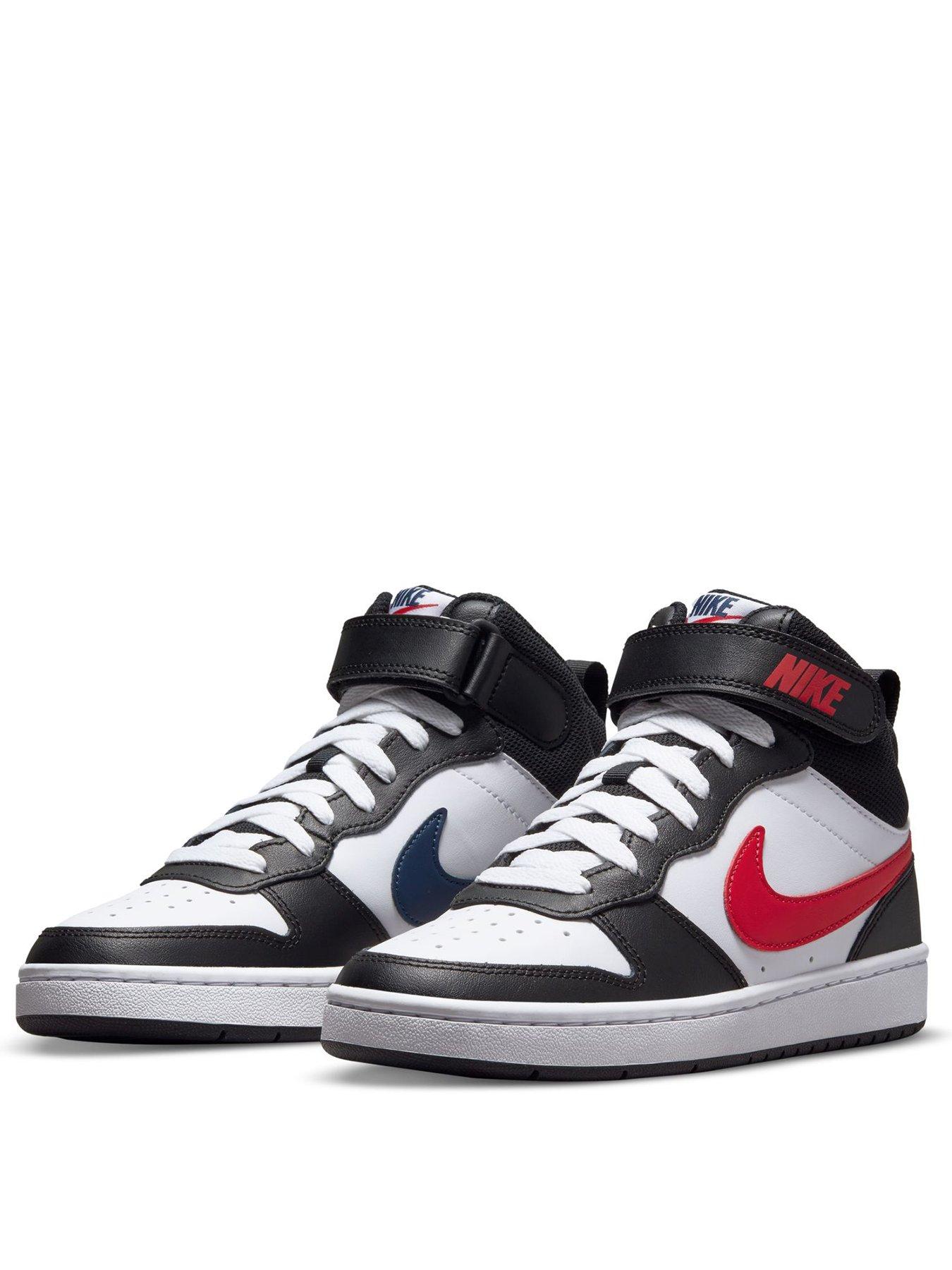 Image 2 of 7 of Nike Little Kids Nike Court Borough Mid 2 Trainers - White/Red/Black