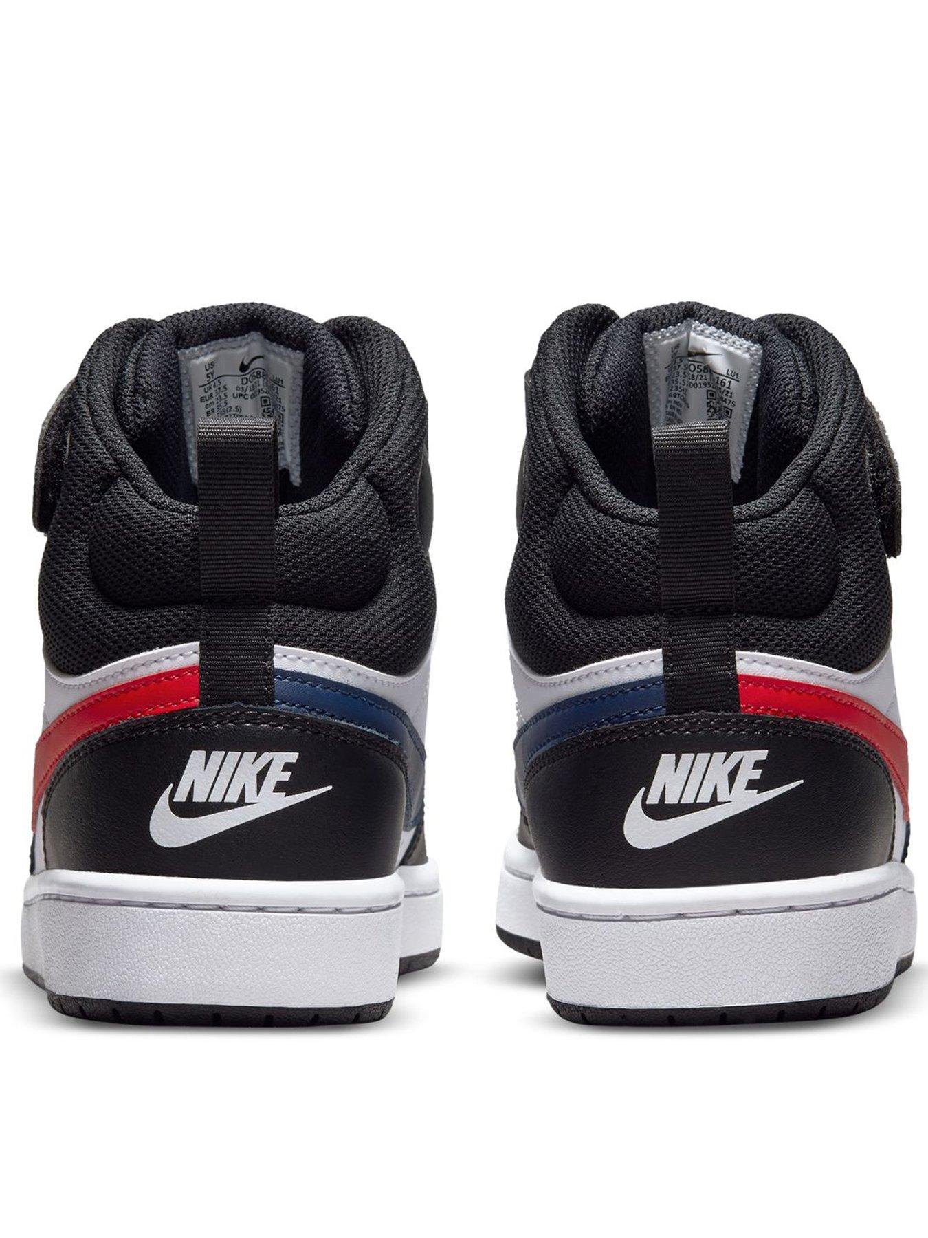 Image 3 of 7 of Nike Little Kids Nike Court Borough Mid 2 Trainers - White/Red/Black