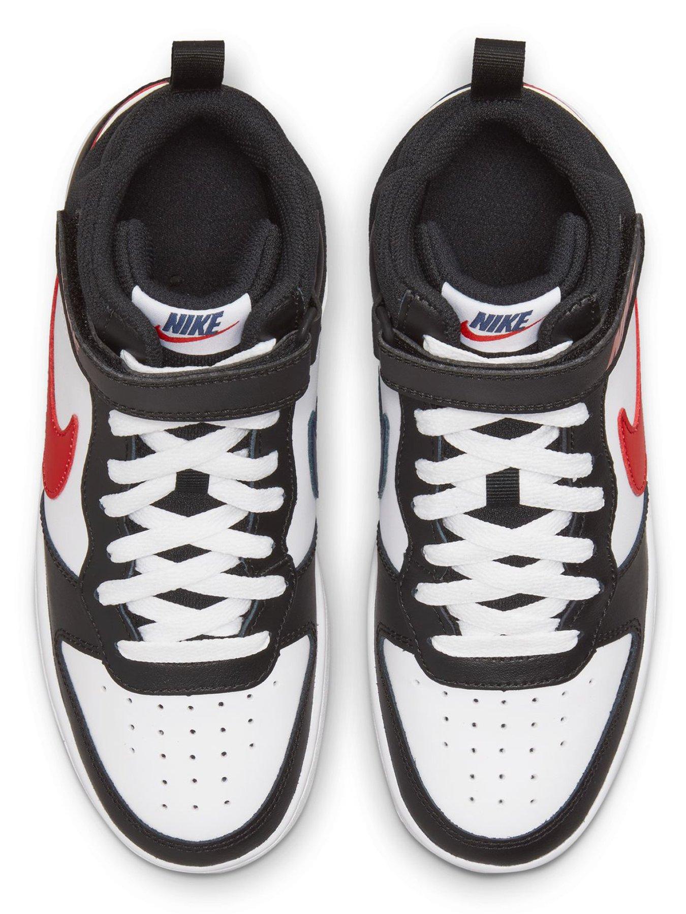 Image 4 of 7 of Nike Little Kids Nike Court Borough Mid 2 Trainers - White/Red/Black