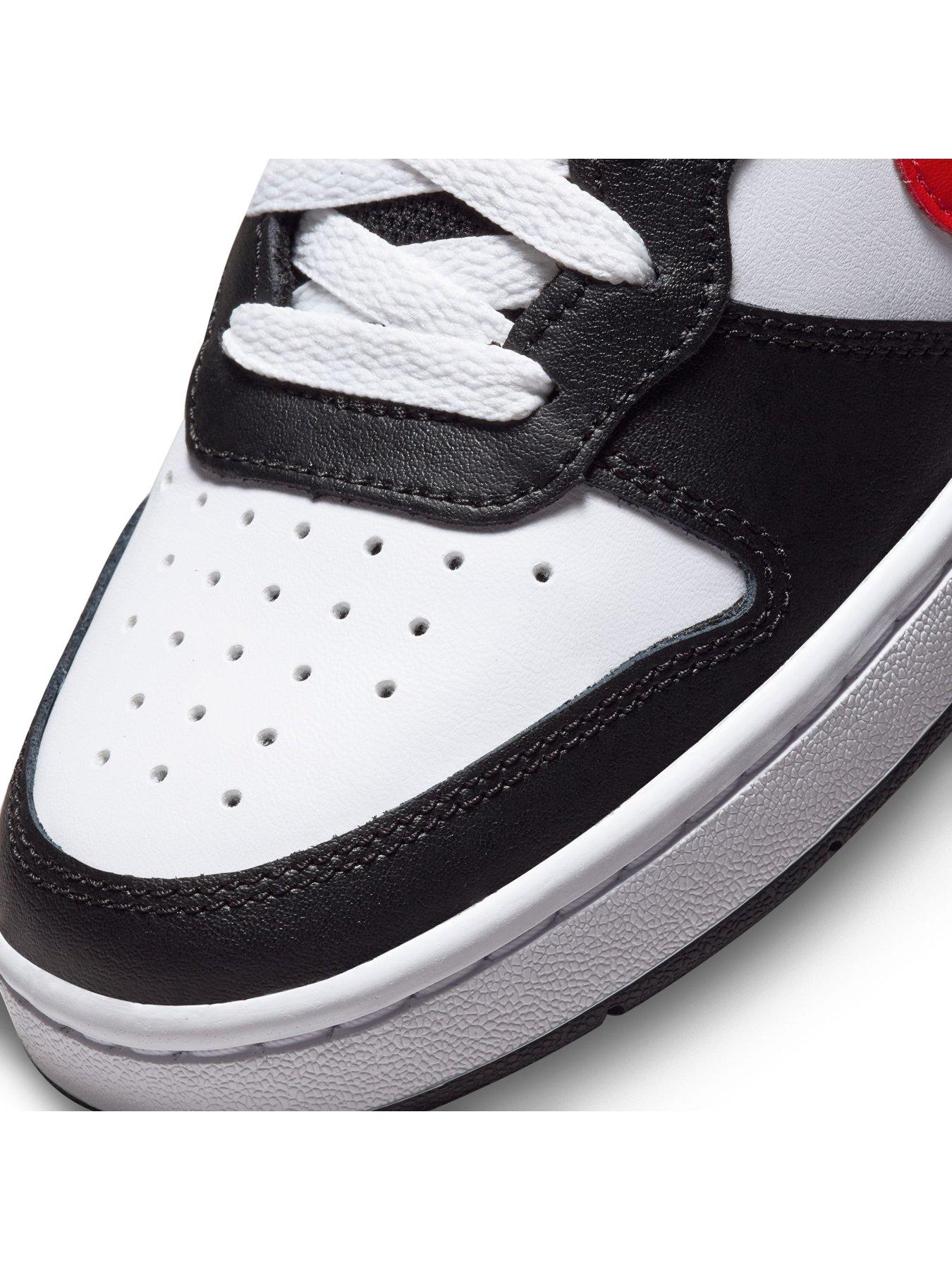 Image 6 of 7 of Nike Little Kids Nike Court Borough Mid 2 Trainers - White/Red/Black