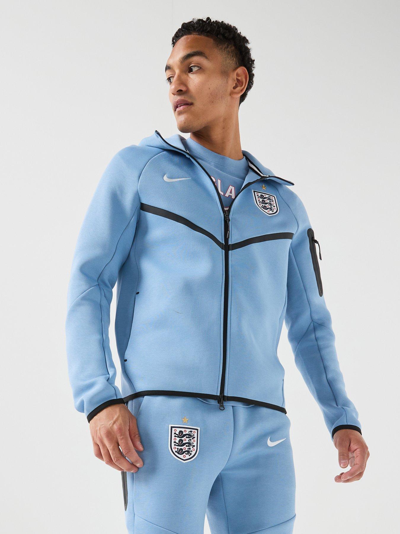 Nike Men’s England Tech Fleece Windrunner Full Zip Hoodie – Blue