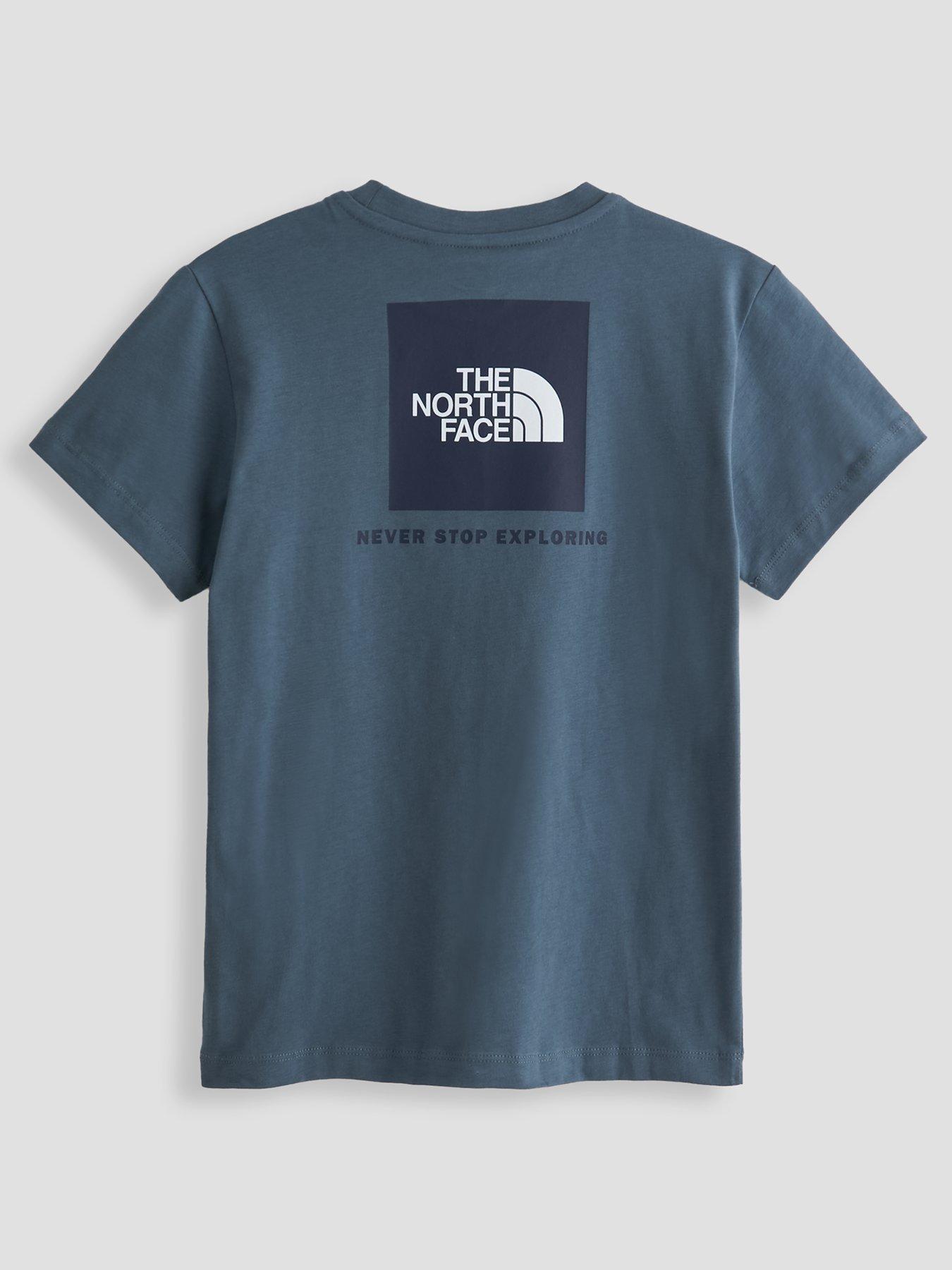 Image 2 of 5 of The North Face Junior Boys Box Never Stop Exploring T-Shirt - Graphite Grey