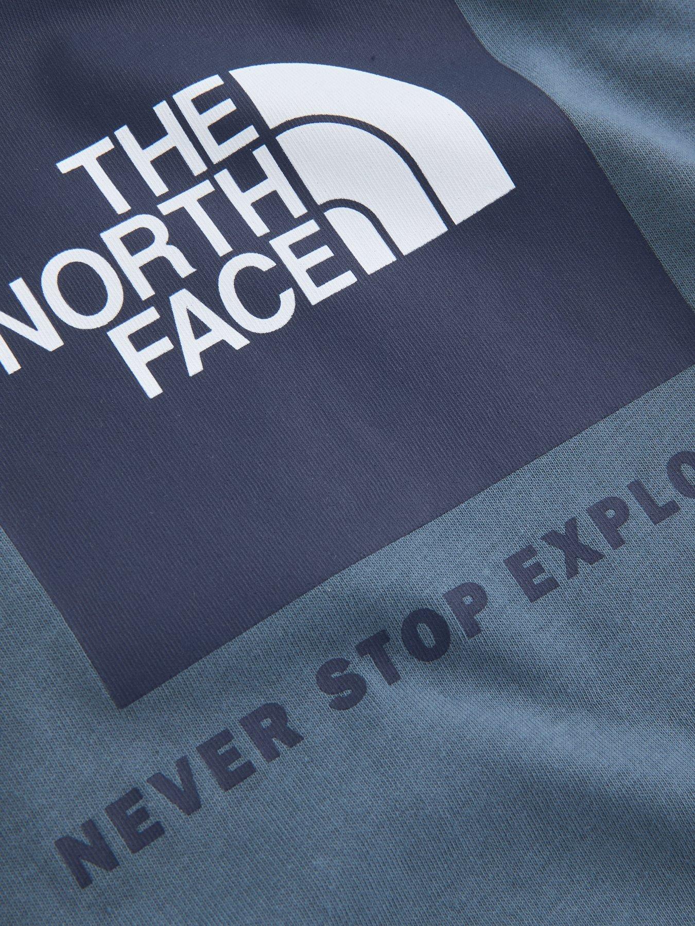 Image 5 of 5 of The North Face Junior Boys Box Never Stop Exploring T-Shirt - Graphite Grey