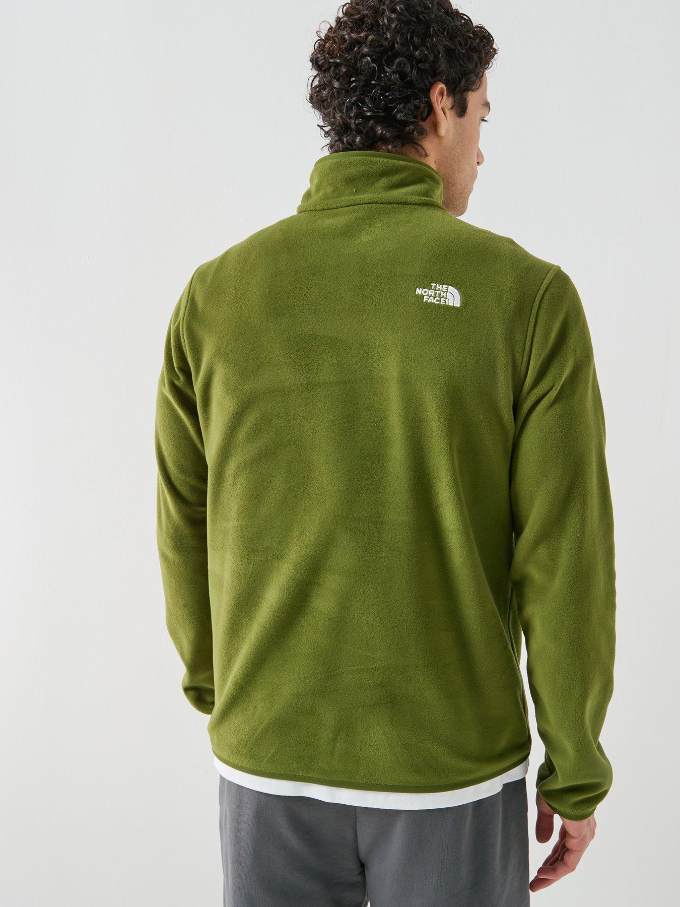 Image 2 of 6 of The North Face Mens Glacier 1/4 Zip Fleece - Green
