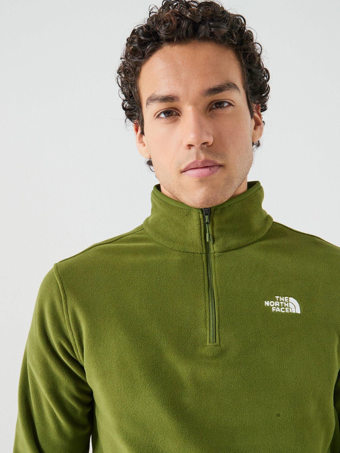 Image 4 of 6 of The North Face Mens Glacier 1/4 Zip Fleece - Green