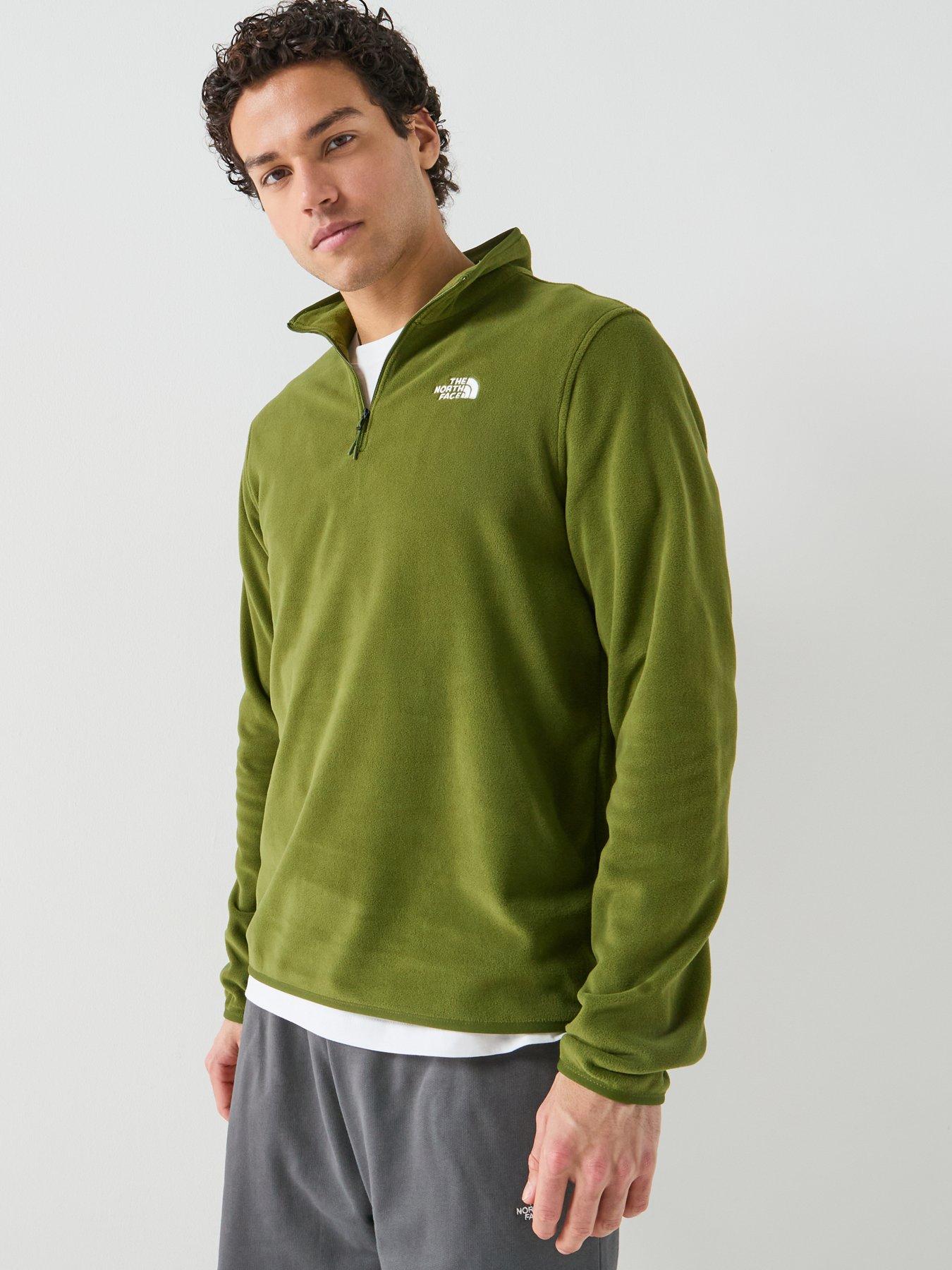 Image 6 of 6 of The North Face Mens Glacier 1/4 Zip Fleece - Green
