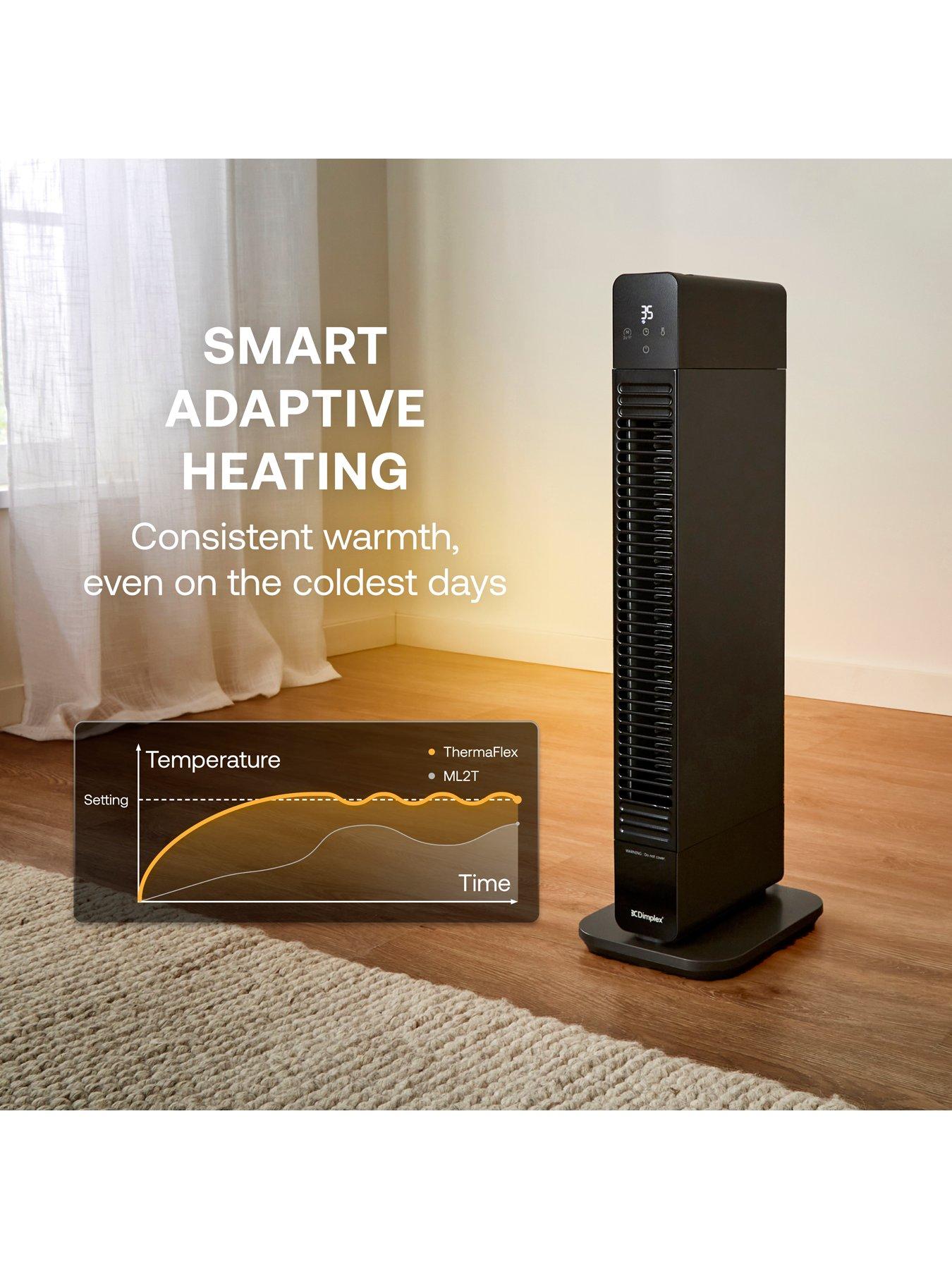 Image 2 of 8 of Dimplex ThermaFlex 2-in-1 Smart Baseboard and Tower Fan Convector Heater, WiFi, Eco Mode, 7 Day Timer, DXDC22
