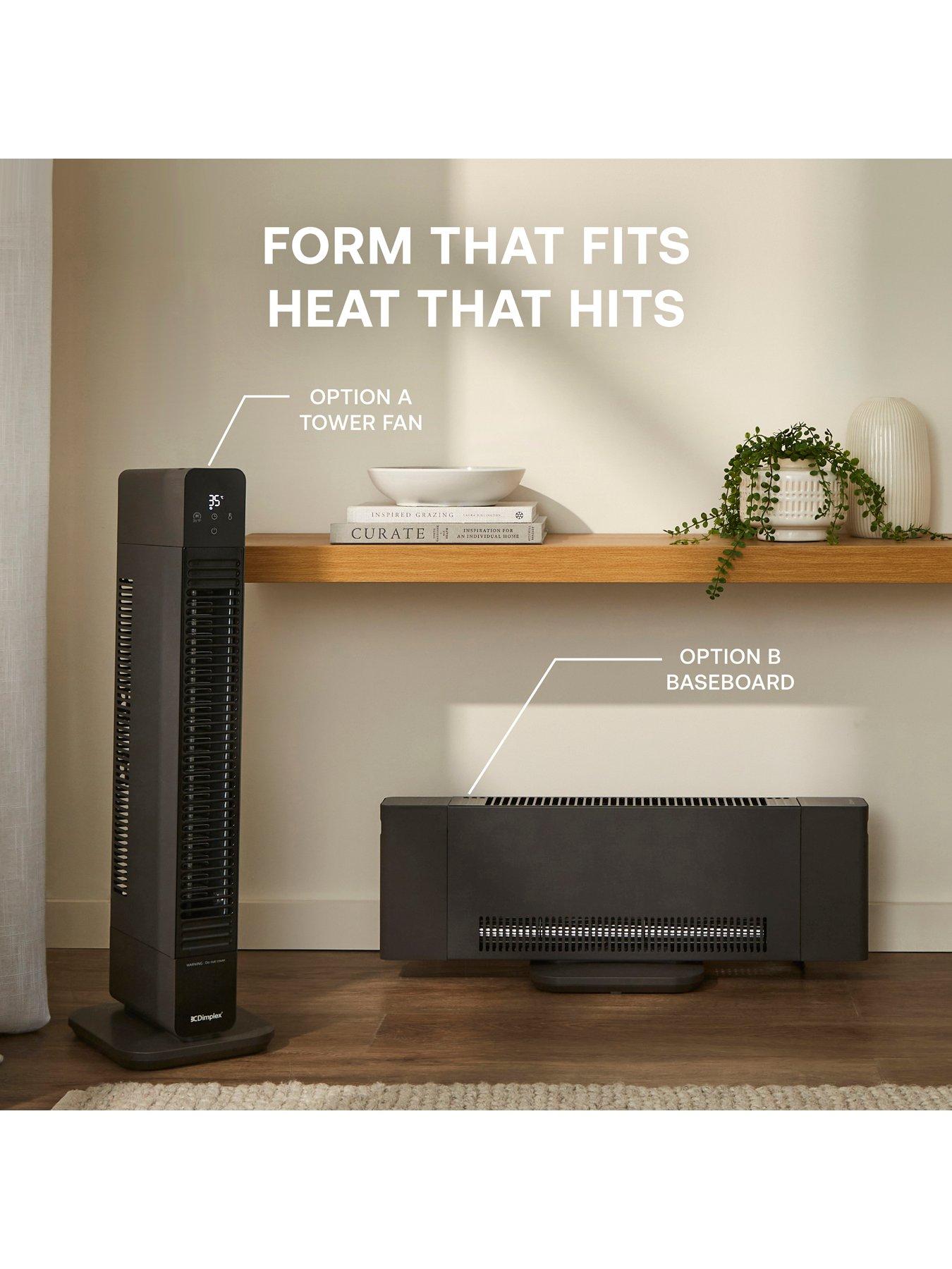 Image 3 of 8 of Dimplex ThermaFlex 2-in-1 Smart Baseboard and Tower Fan Convector Heater, WiFi, Eco Mode, 7 Day Timer, DXDC22