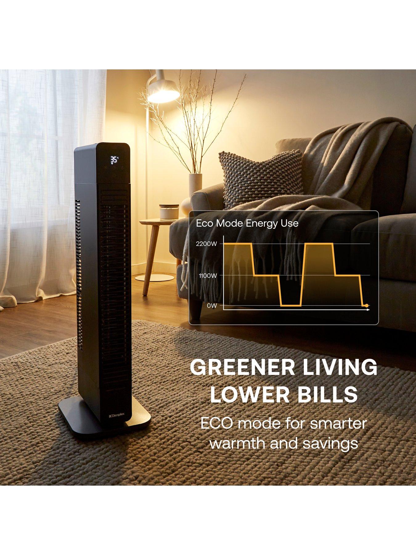 Image 4 of 8 of Dimplex ThermaFlex 2-in-1 Smart Baseboard and Tower Fan Convector Heater, WiFi, Eco Mode, 7 Day Timer, DXDC22