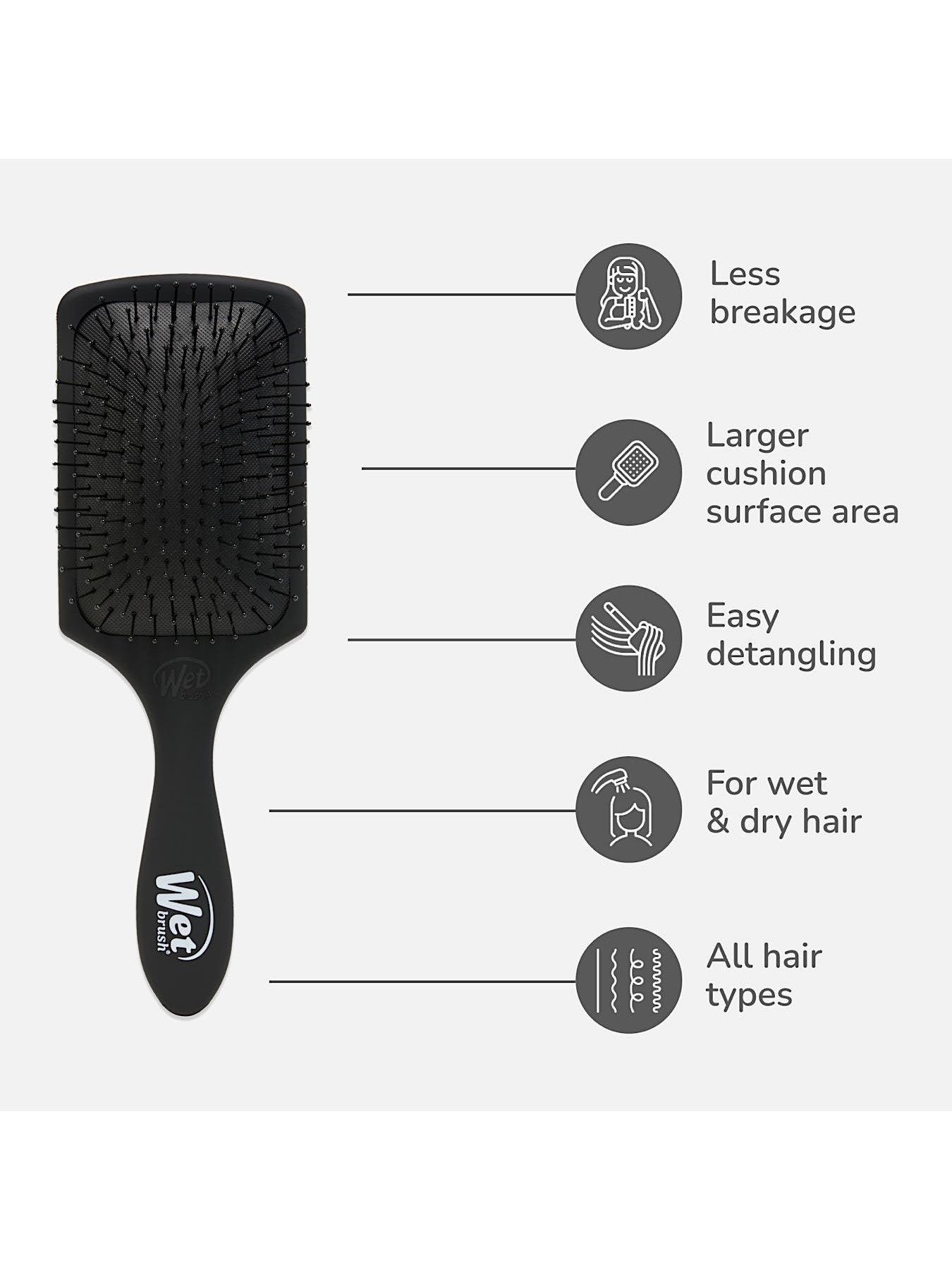 Image 6 of 7 of WetBrush Paddle Detangler- Frost Black