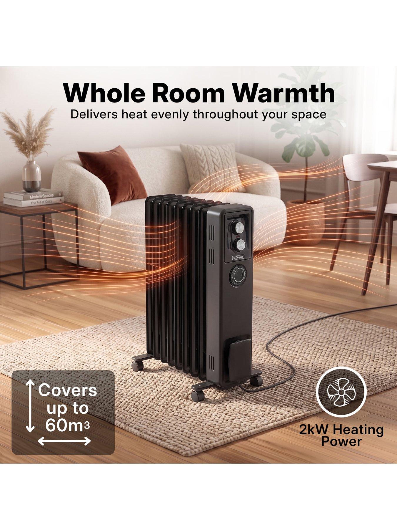 Dimplex ECR24TIFB ECR Oil-Free 2.4kW Oil-Free Radiator with Turbo Fan ...