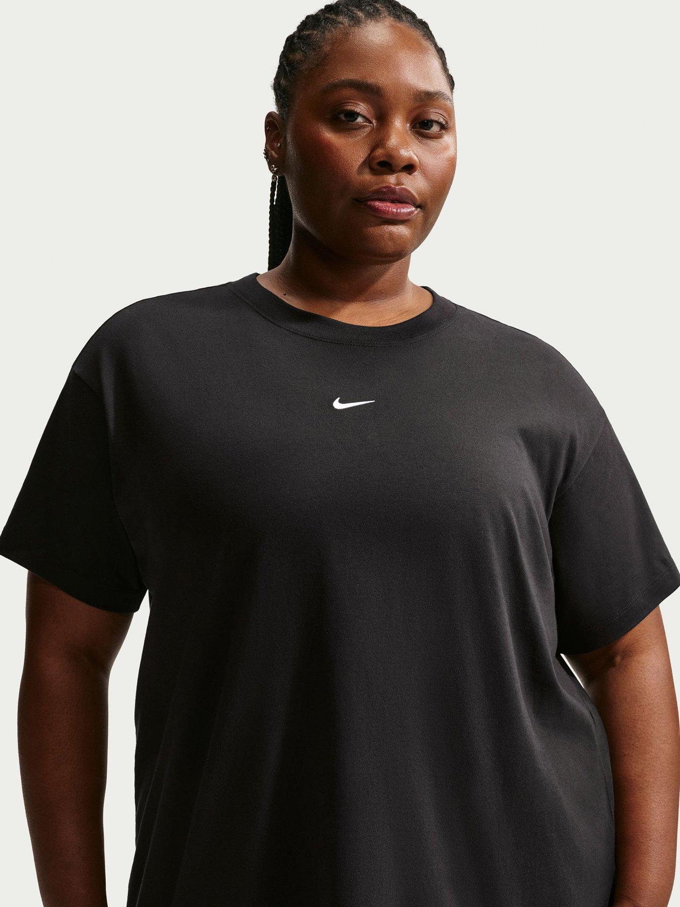 Nike Womens Sportswear Classic Plus Short Sleeve T-Shirt - Black