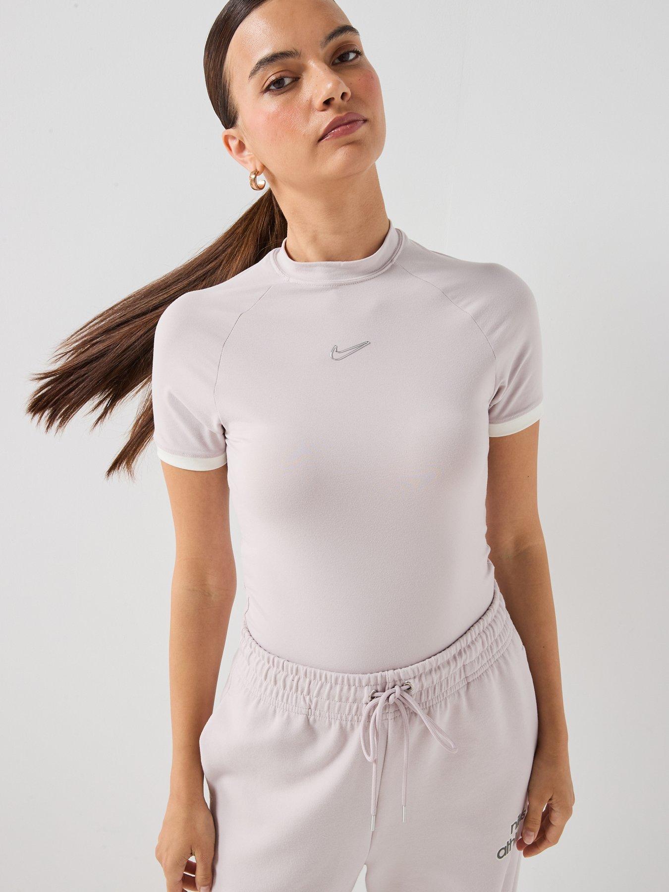 Nike Womens Fitted Short Sleeve Top - Pink