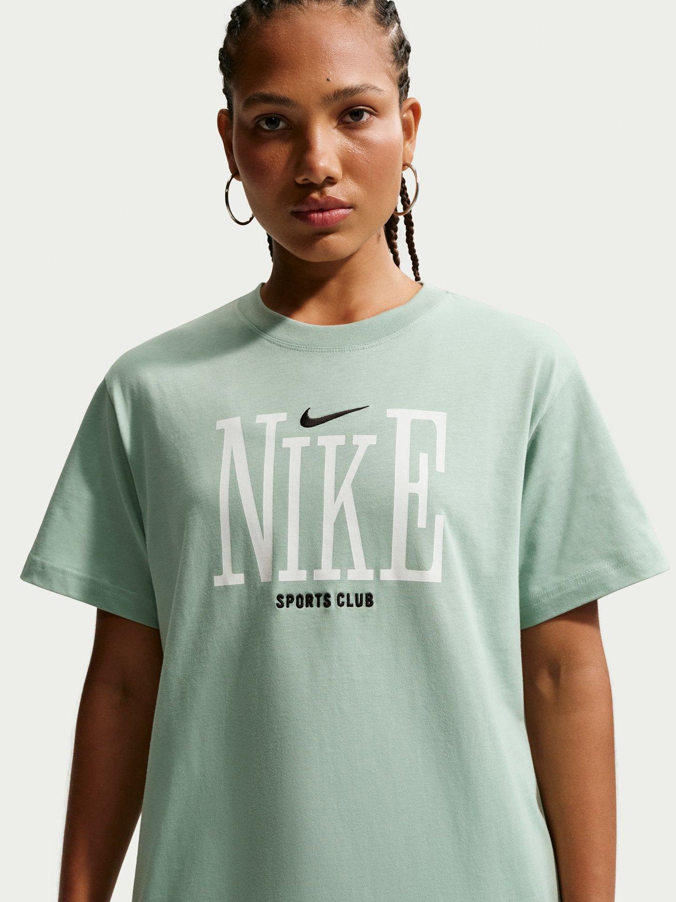 Nike Womens Sportswear Classic Boyfriend Inconnect T-Shirt - Green