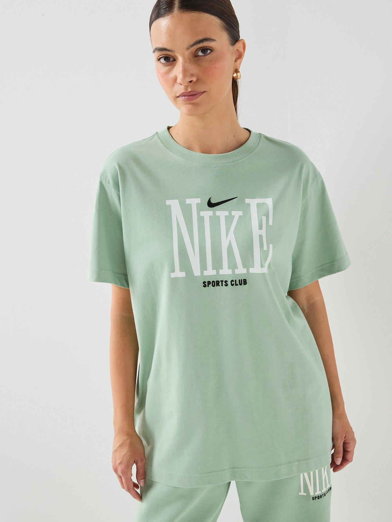 Nike Womens Sportswear Classic Boyfriend Inconnect T-Shirt - Green
