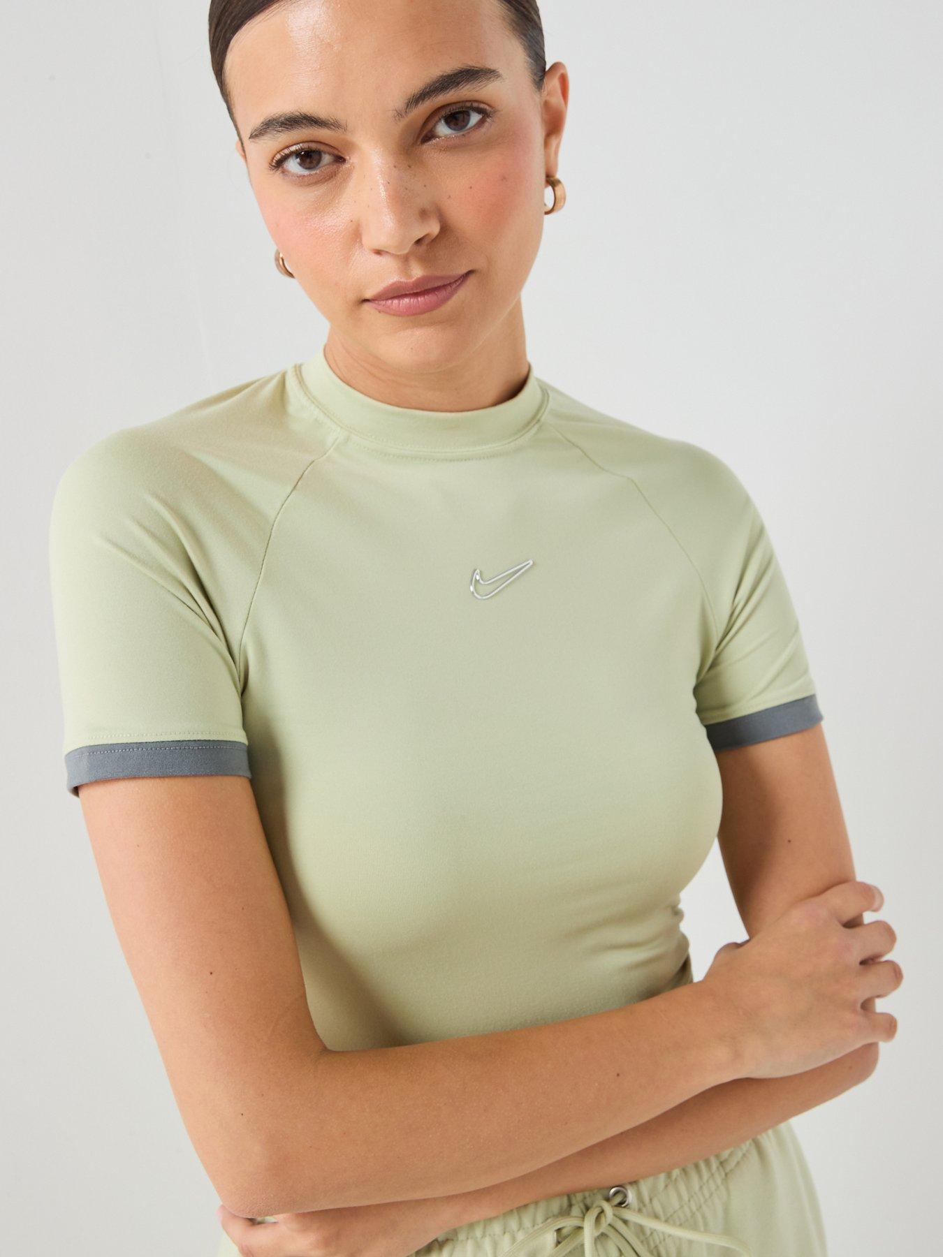 Nike Womens Fitted Short Sleeve Top - Green
