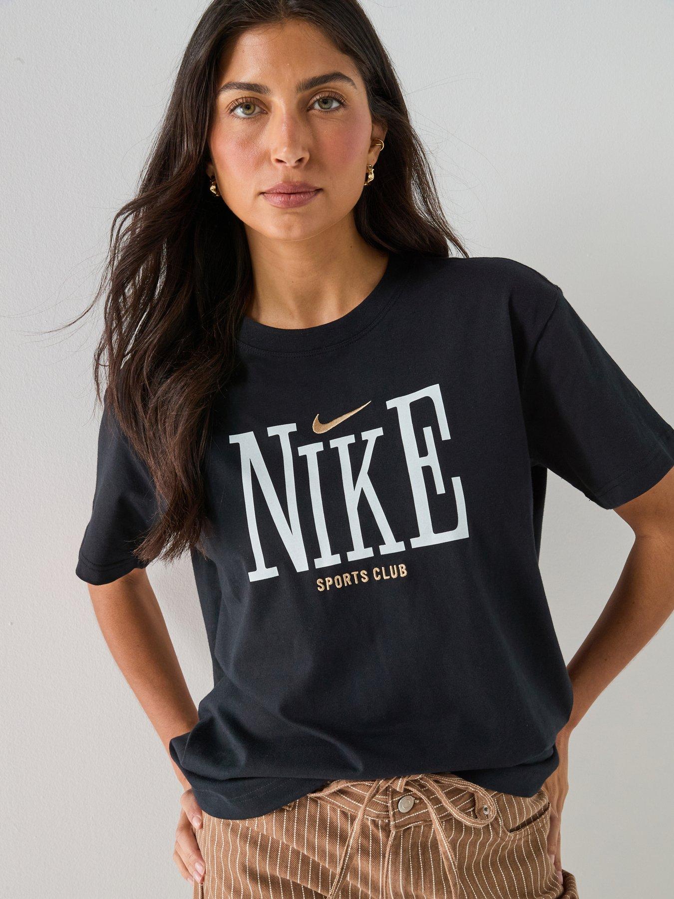 Nike Womens Sportswear Classic Boyfriend Inconnect T-Shirt - Black