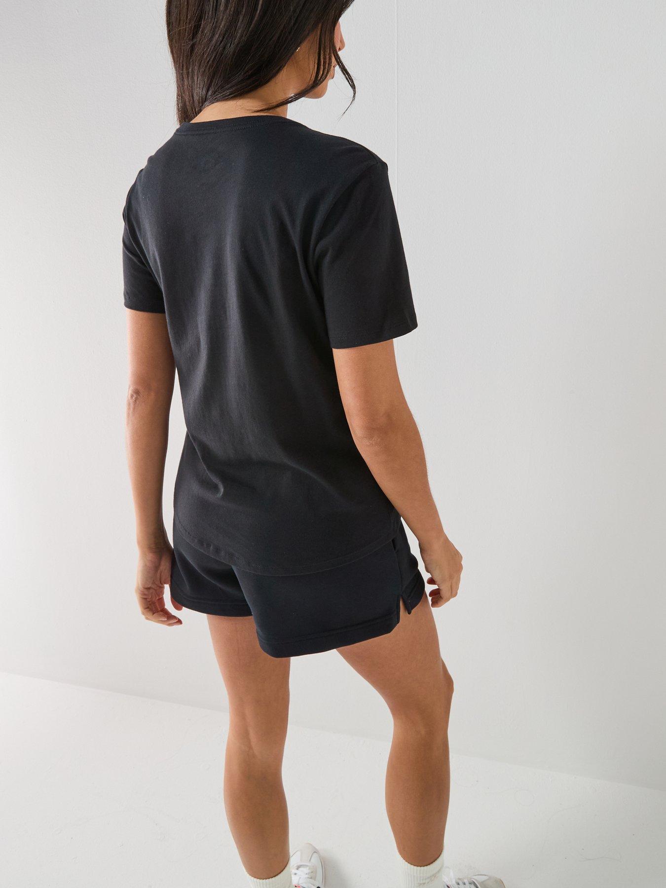 Image 2 of 6 of Nike Womens Sportswear Club Short Sleeve T-Shirt - Black