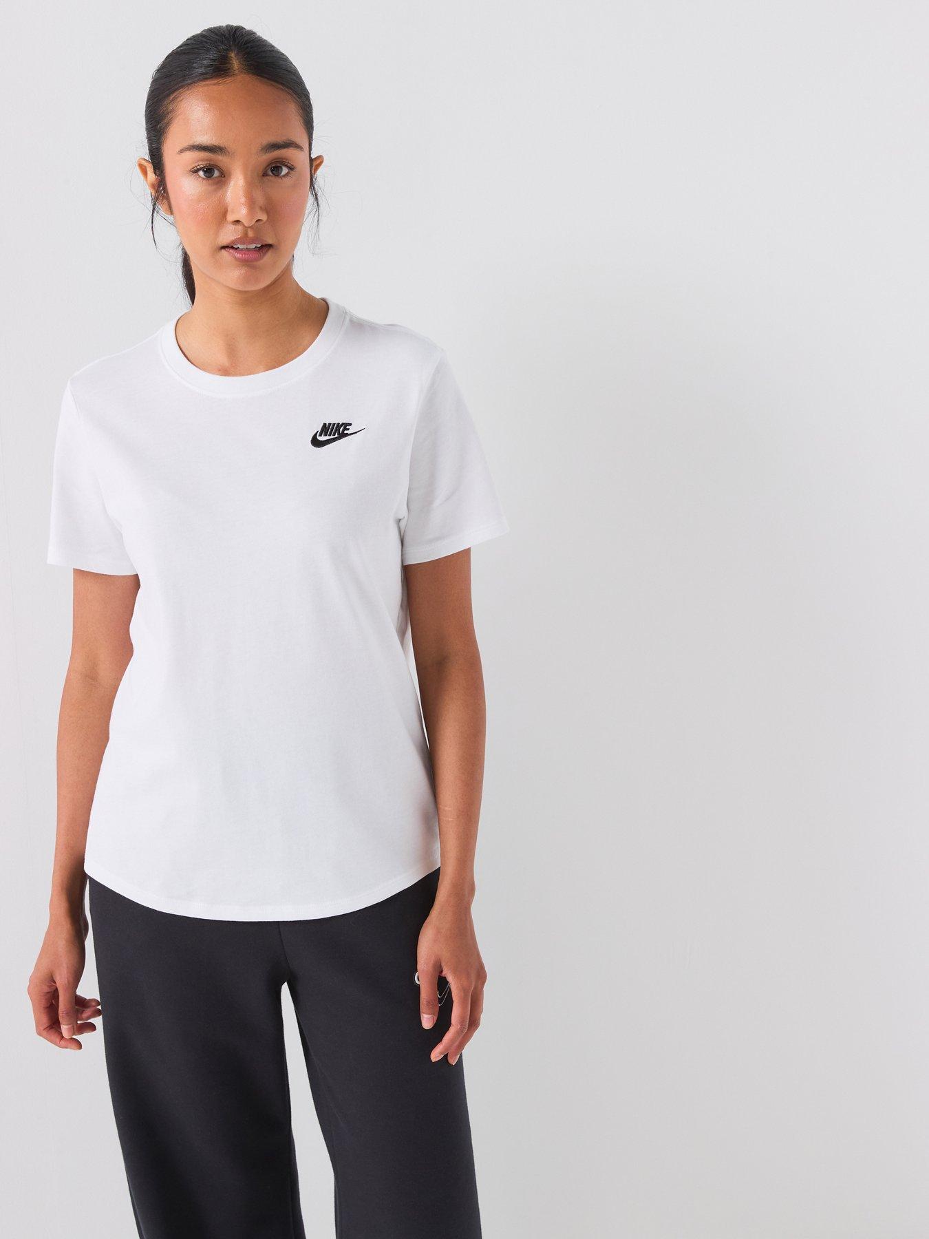 Nike Womens Sportswear Club Short Sleeve T-Shirt - White