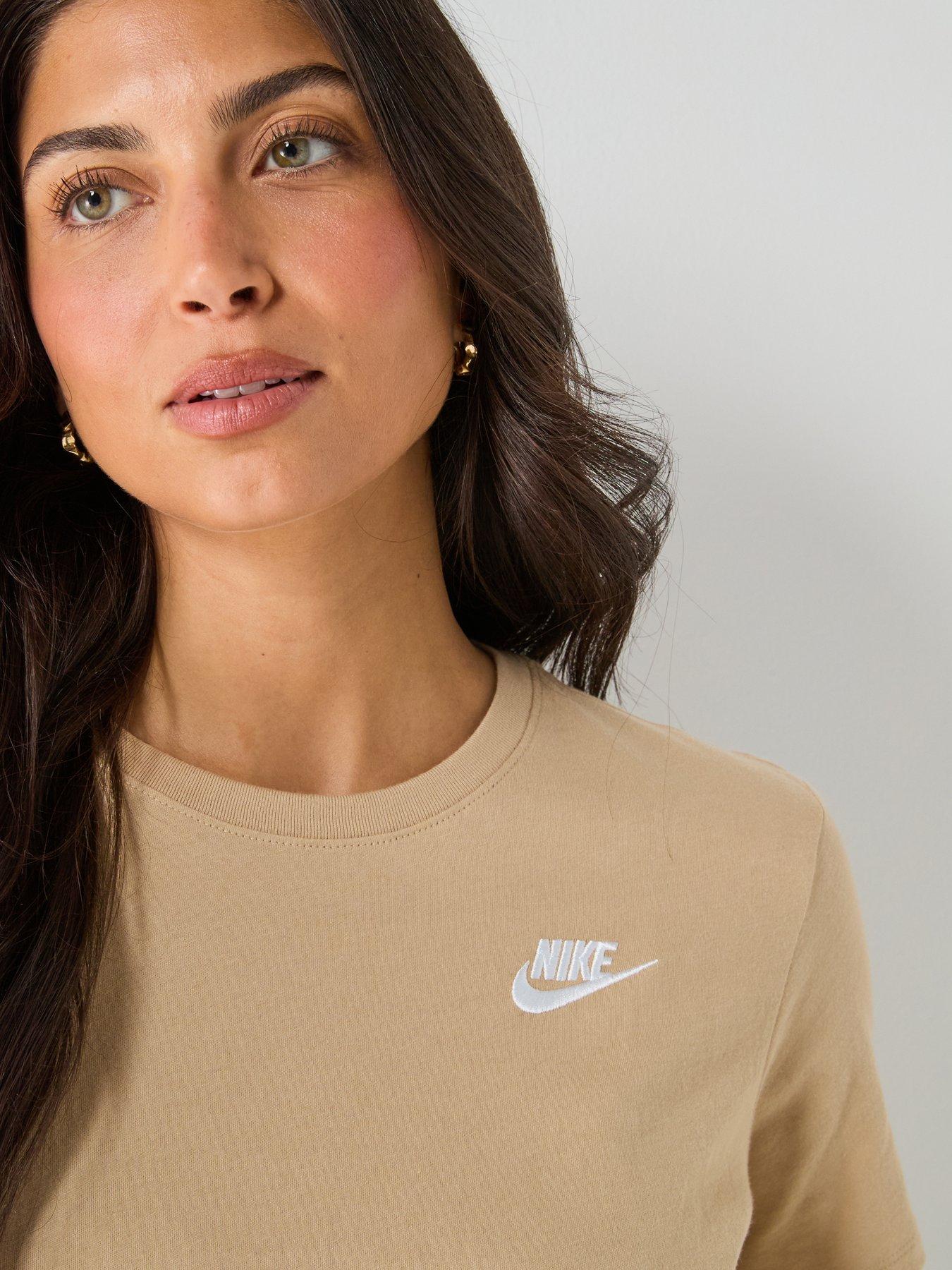Image 4 of 5 of Nike Womens Sportswear Club Short Sleeve T-Shirt - Brown