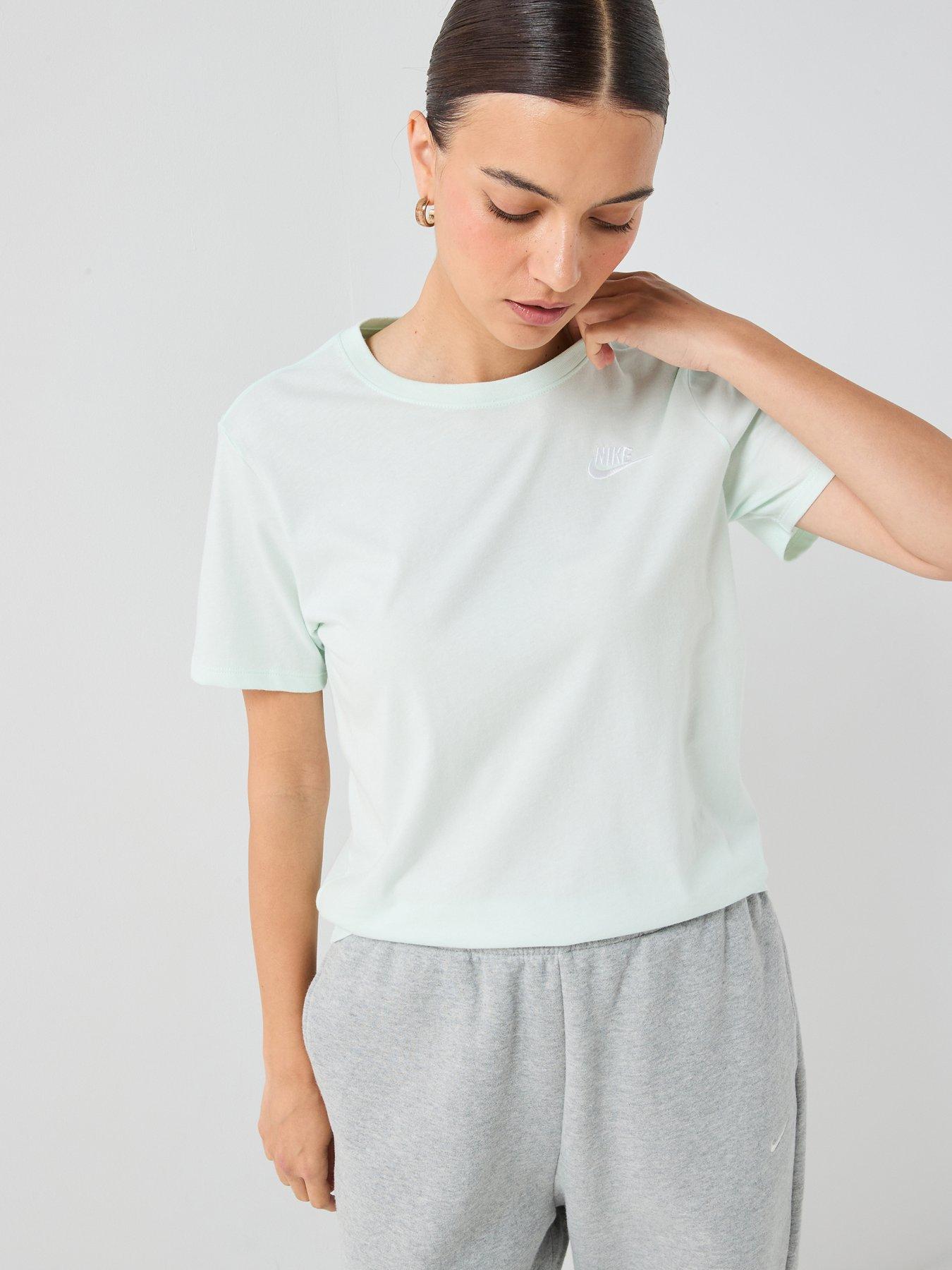 Nike Womens Sportswear Club Short Sleeve T-Shirt - Green