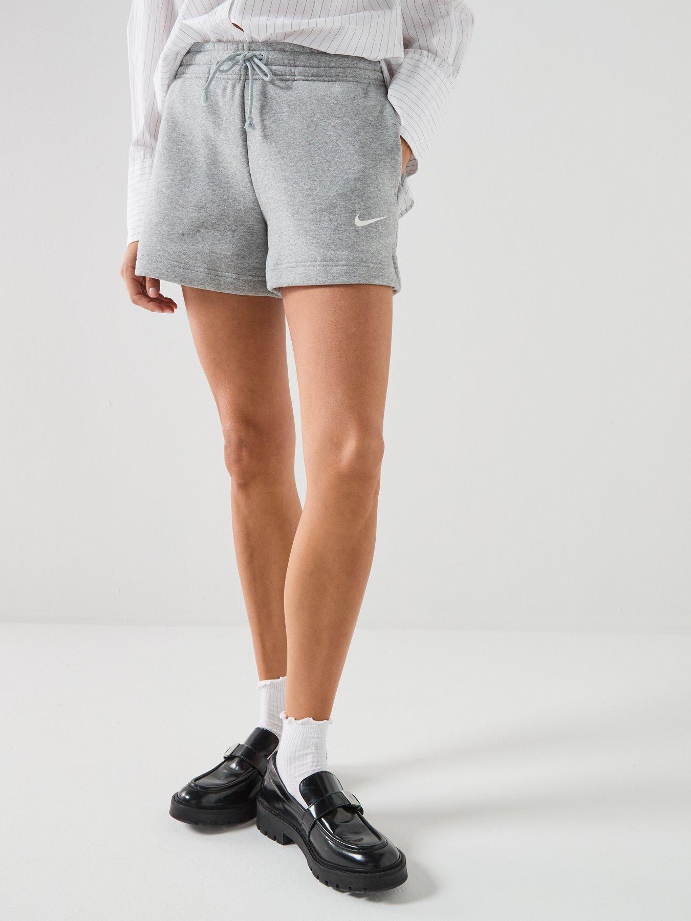 Nike Womens Sportswear Phoenix Fleece Mid Rise 4 Inch Shorts - Black