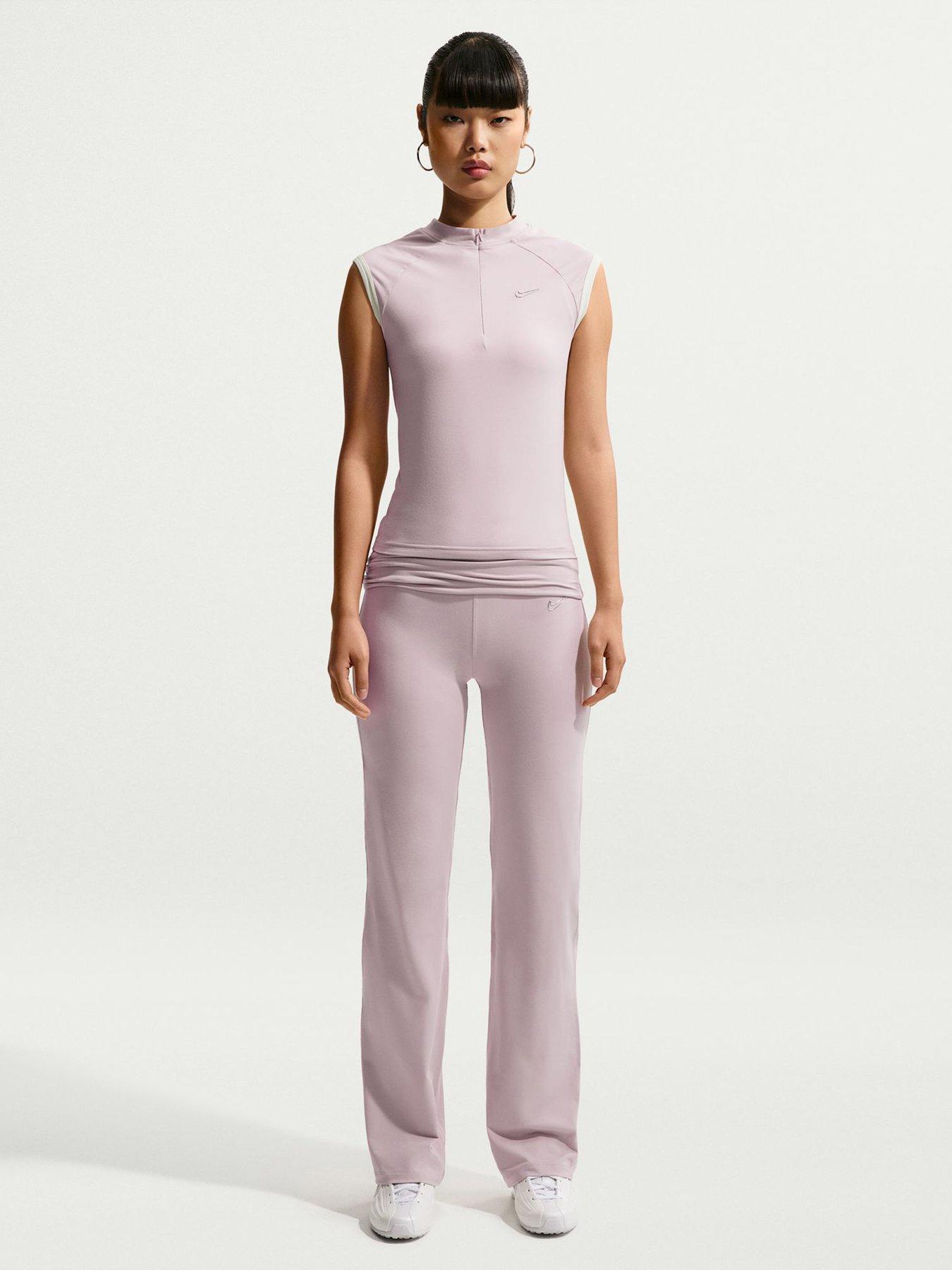 Nike Womens Sleeveless Fitted Quarter Zip Top - Pink