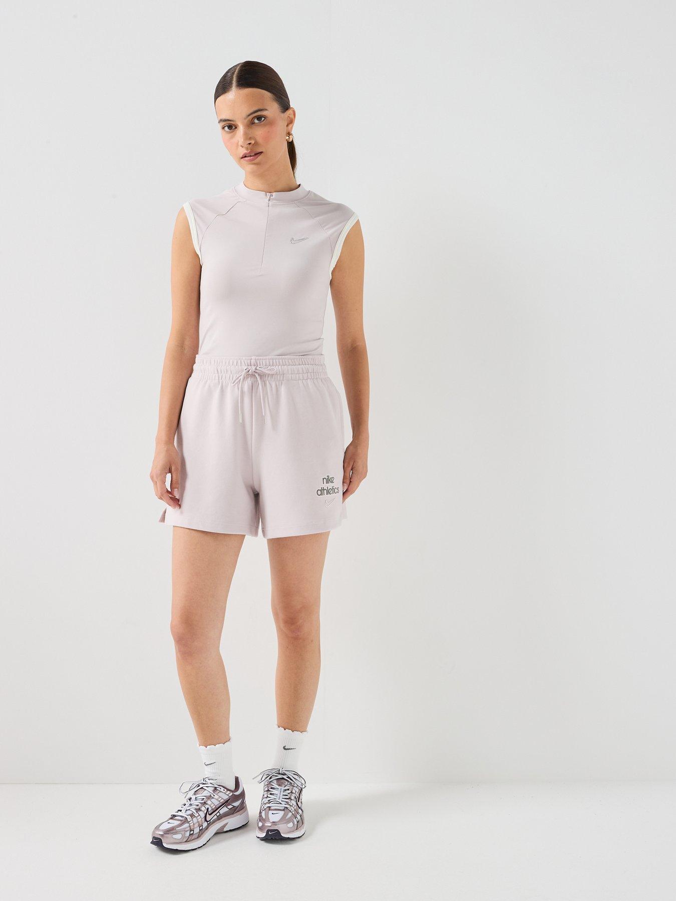 Image 3 of 7 of Nike Womens Sleeveless Fitted Quarter Zip Top - Purple
