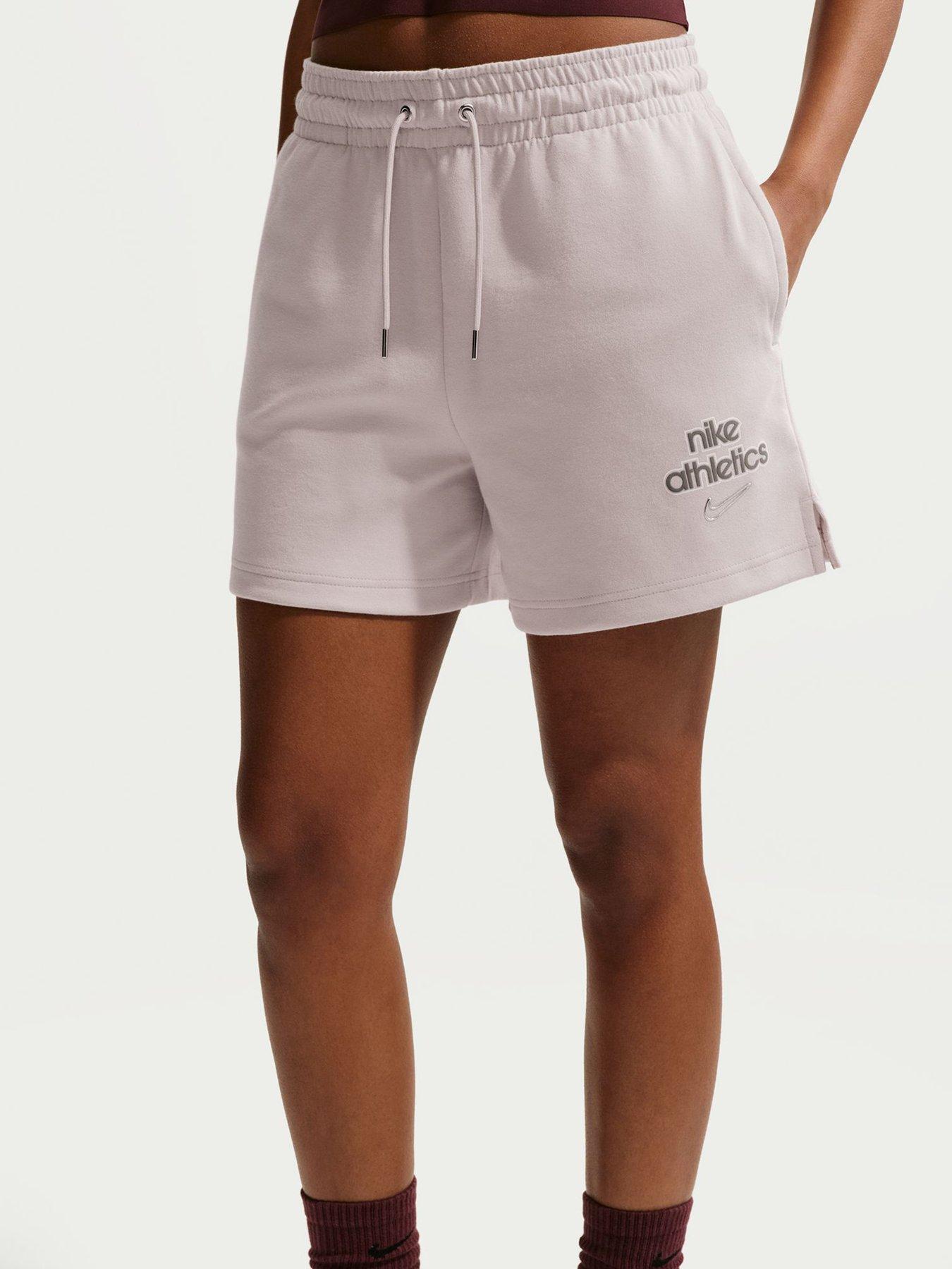 Nike Womens Fleece Boyfriend Shorts - Purple