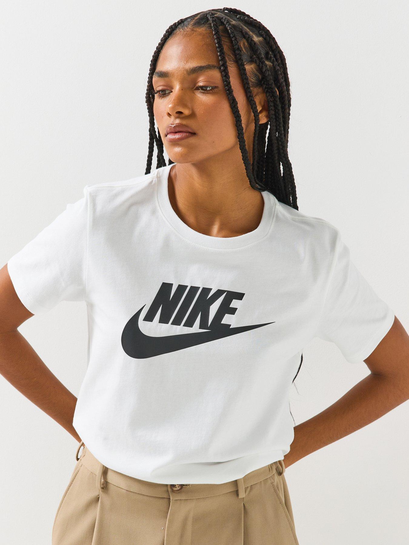 Nike Womens Sportswear Club Icon Future Short Sleeve T-Shirt - White