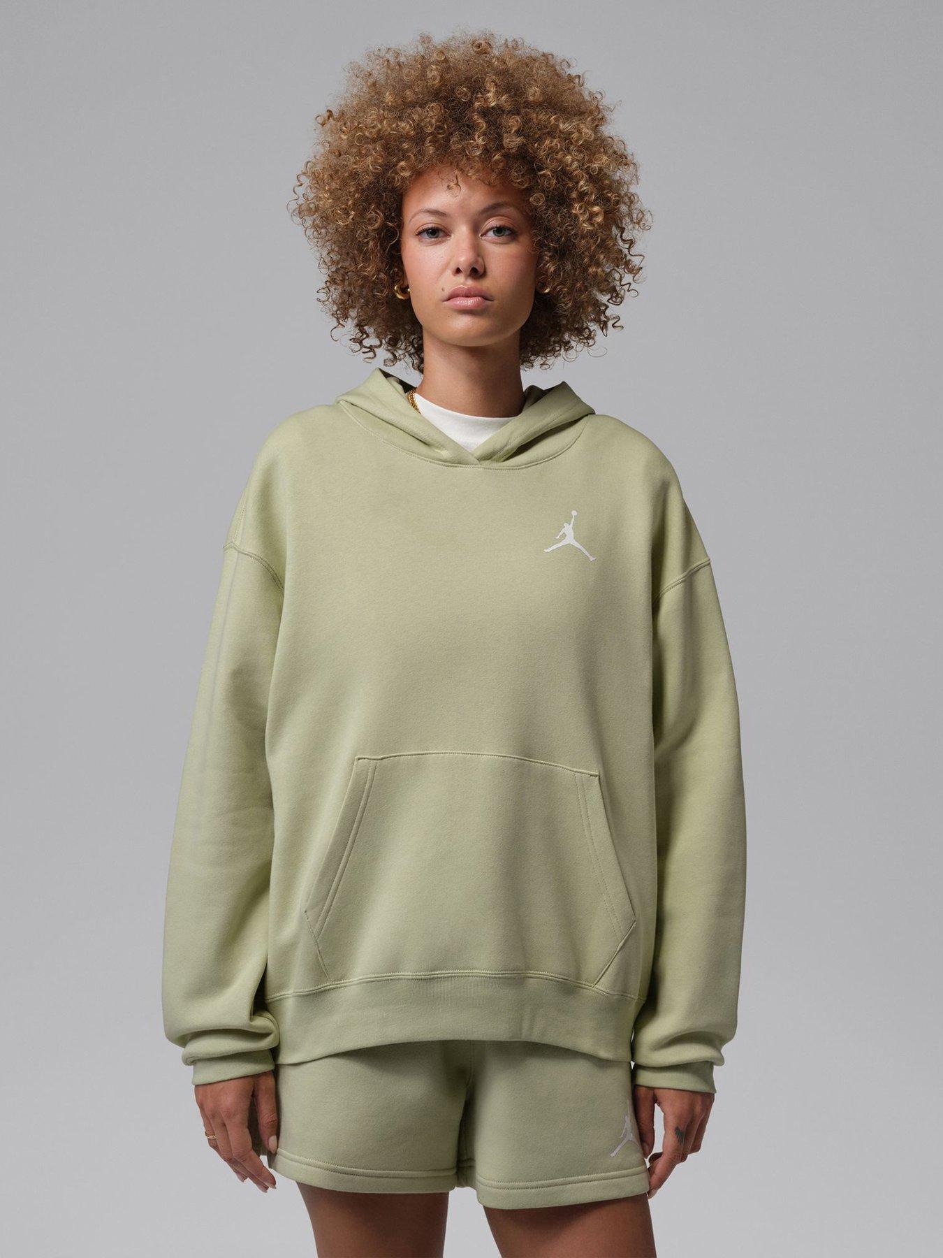 Jordan Nike Womens Jumpman Fleece Pullover Hoodie - Green