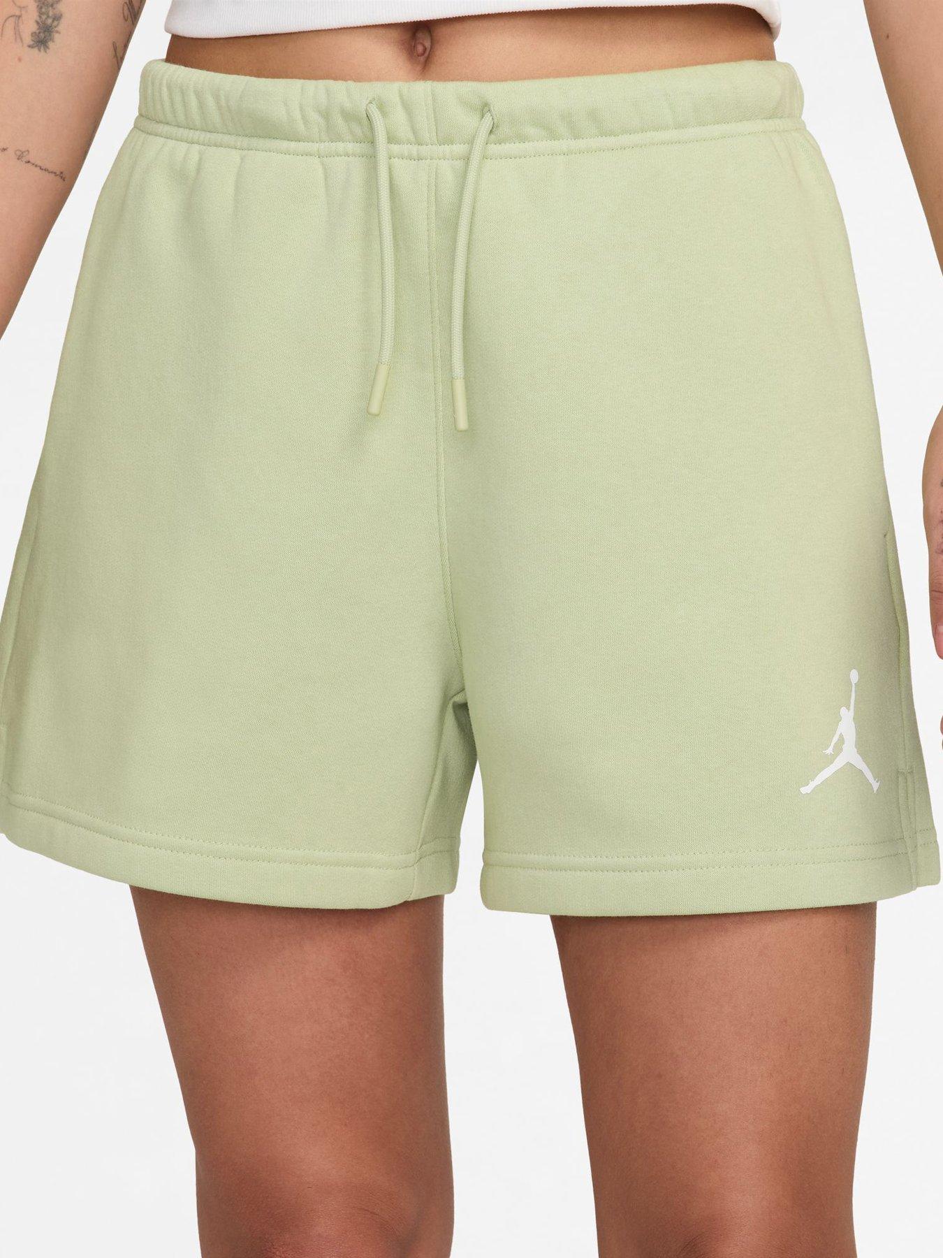 Jordan Nike Womens Jumpman Fleece Shorts - Green