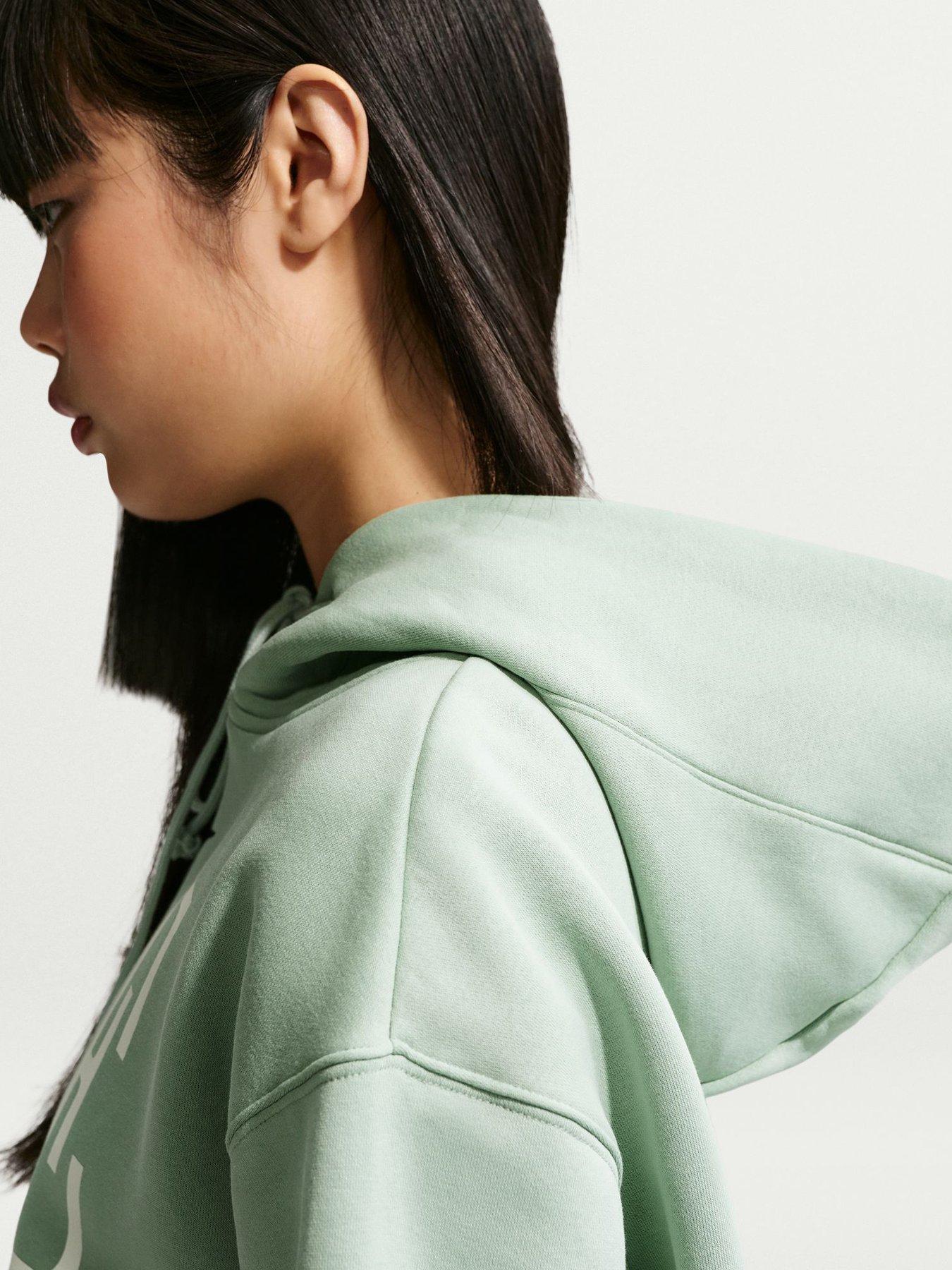 Image 5 of 5 of Nike Womens Sportswear Phoenix Fleece Oversized Graphic Hoodie - Green