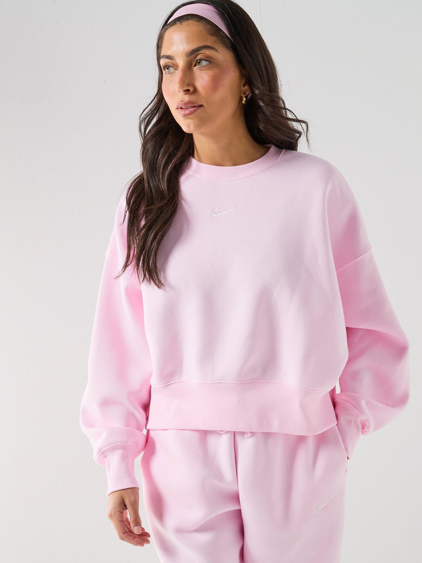 Nike Womens Sportswear Phoenix Fleece Oversized Crew Sweatshirt - Pink
