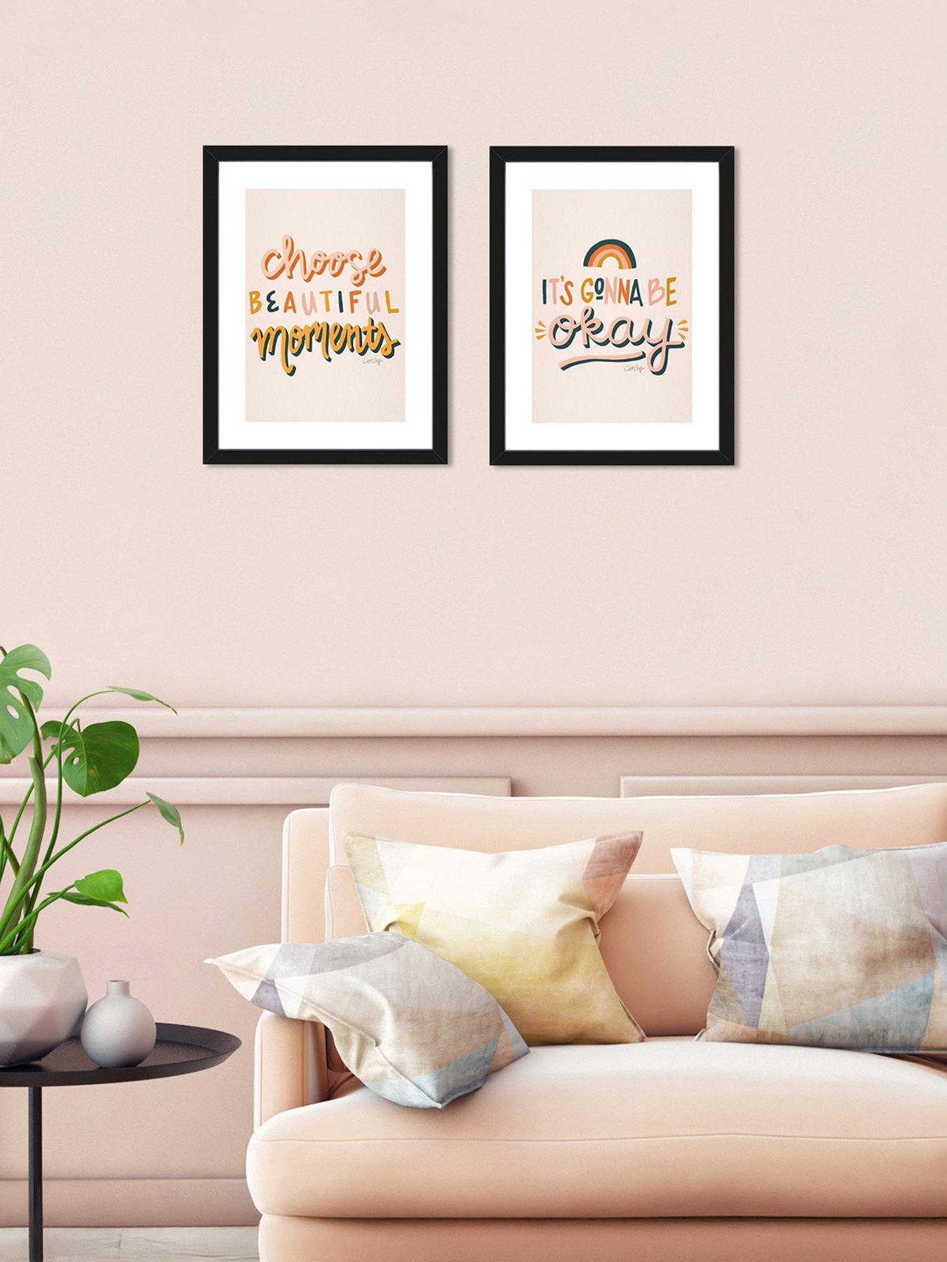 The Art Group Set Of 2 Framed Art Cat Coquillette (choose Beautiful Moments  &  It's Gonna Be Okay) 33x43cm
