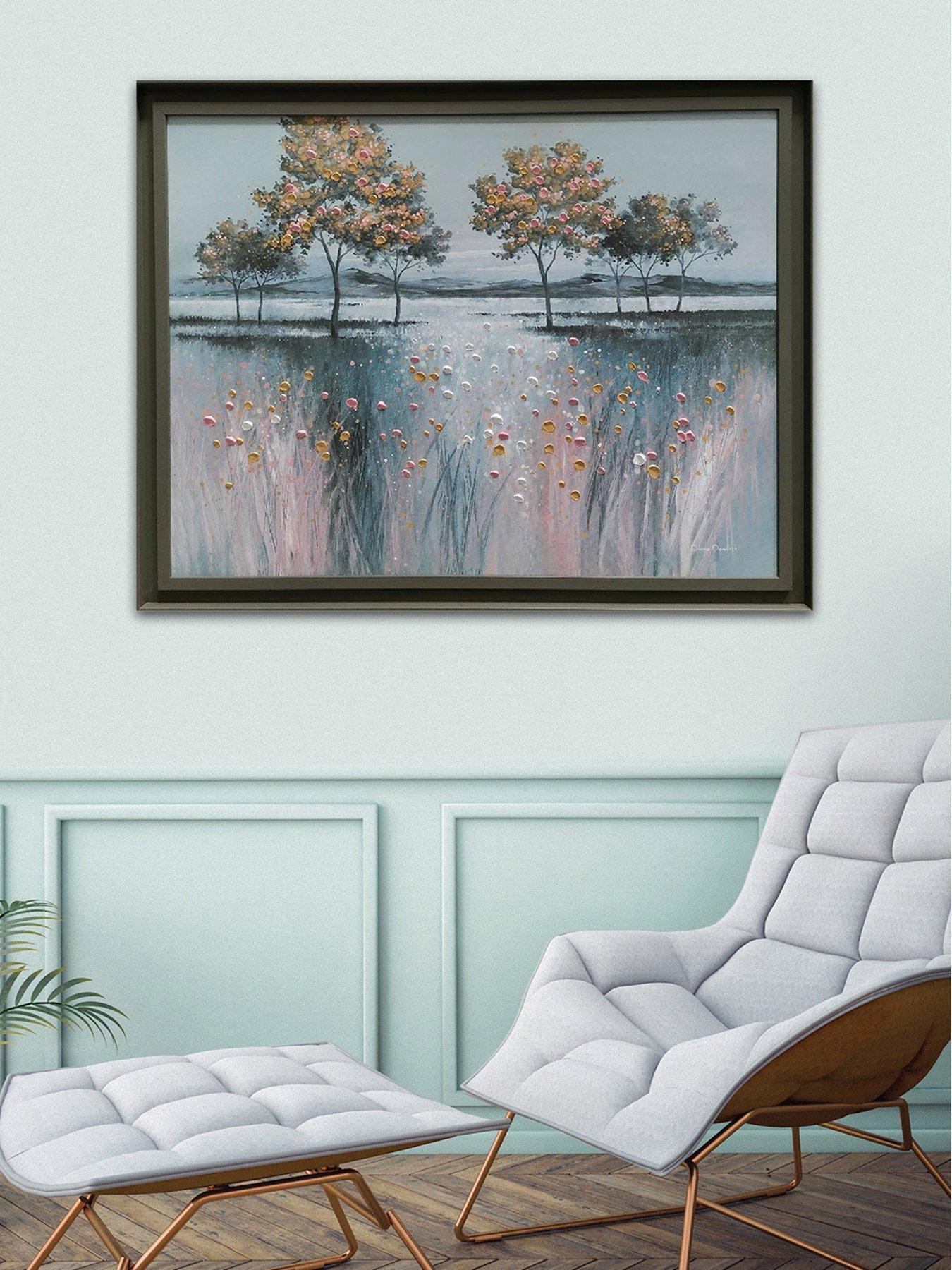 Image 1 of 2 of The Art Group Diane Demirci Evening Delight Framed Textured Canvas 68x88cms