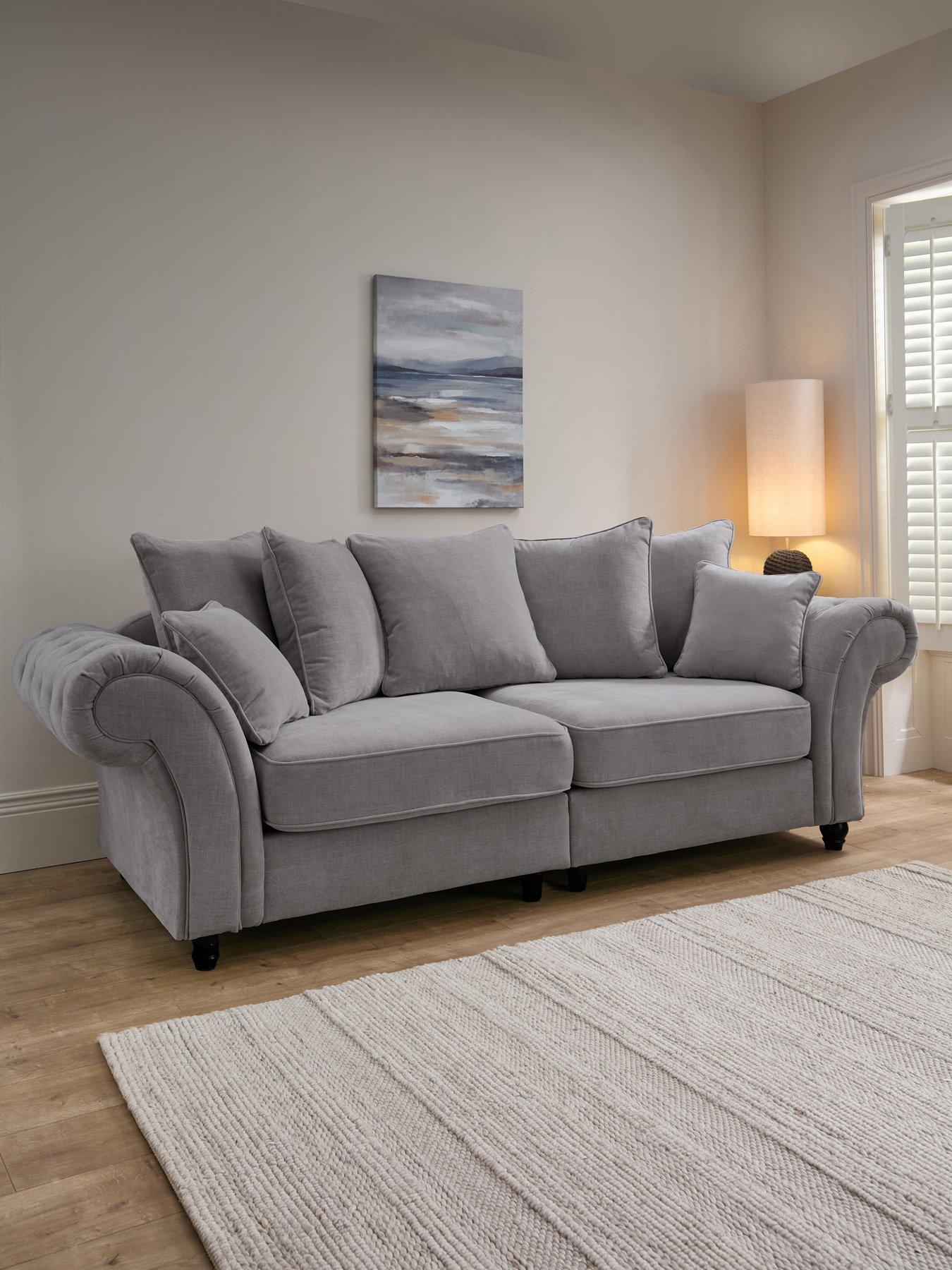 The Very Collection Windsor Fabric Scatter Back 4 Seater Sofa - FSC® Certified