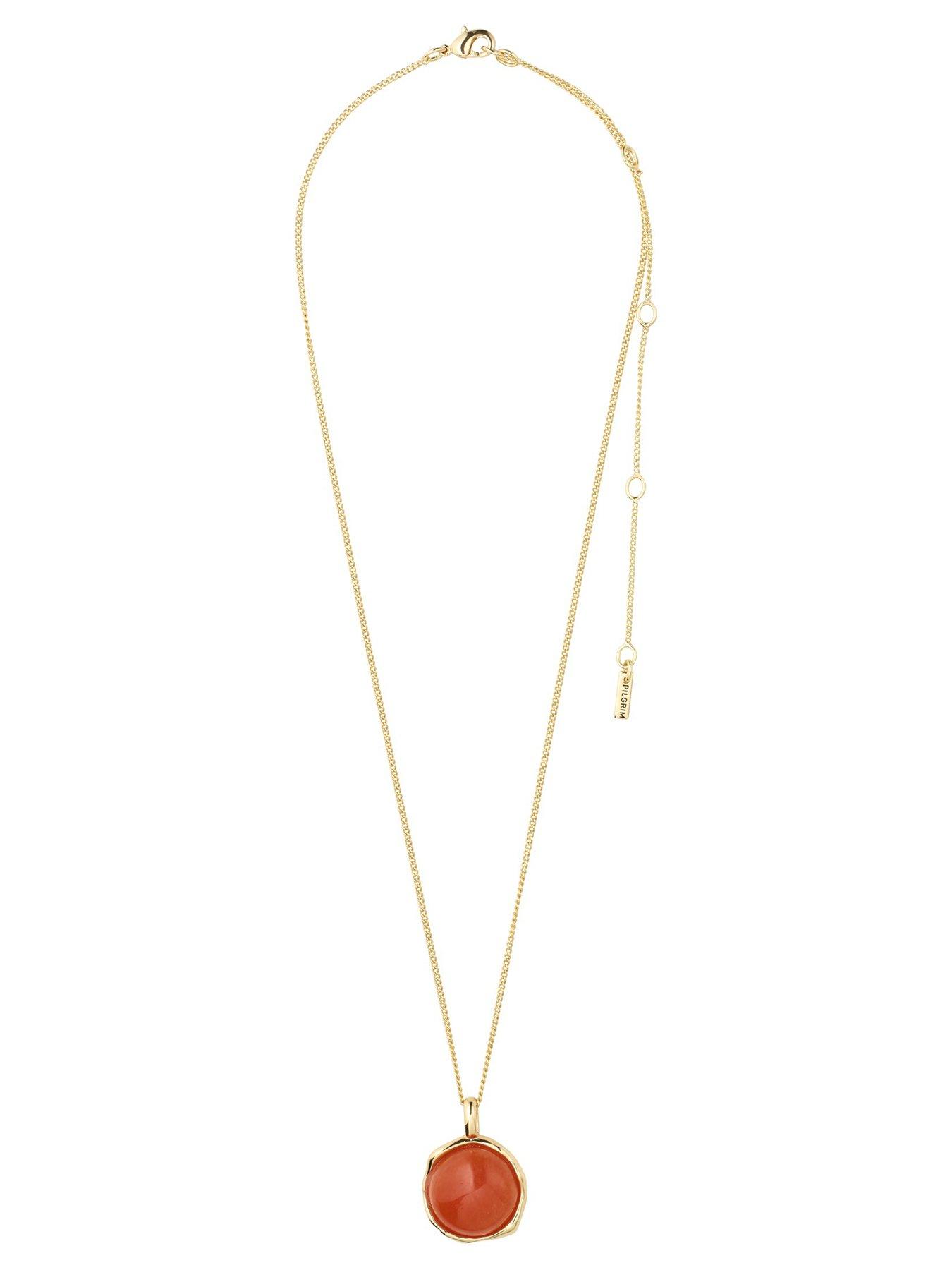  image of pilgrim-sense-necklace-gold-platedagate