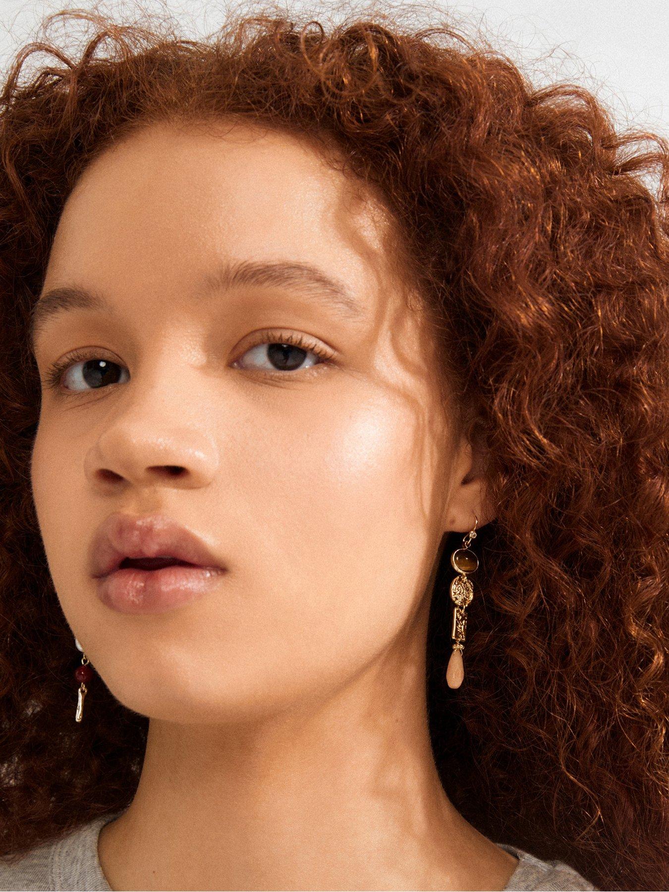  image of pilgrim-sense-earrings-gold-platedmulti