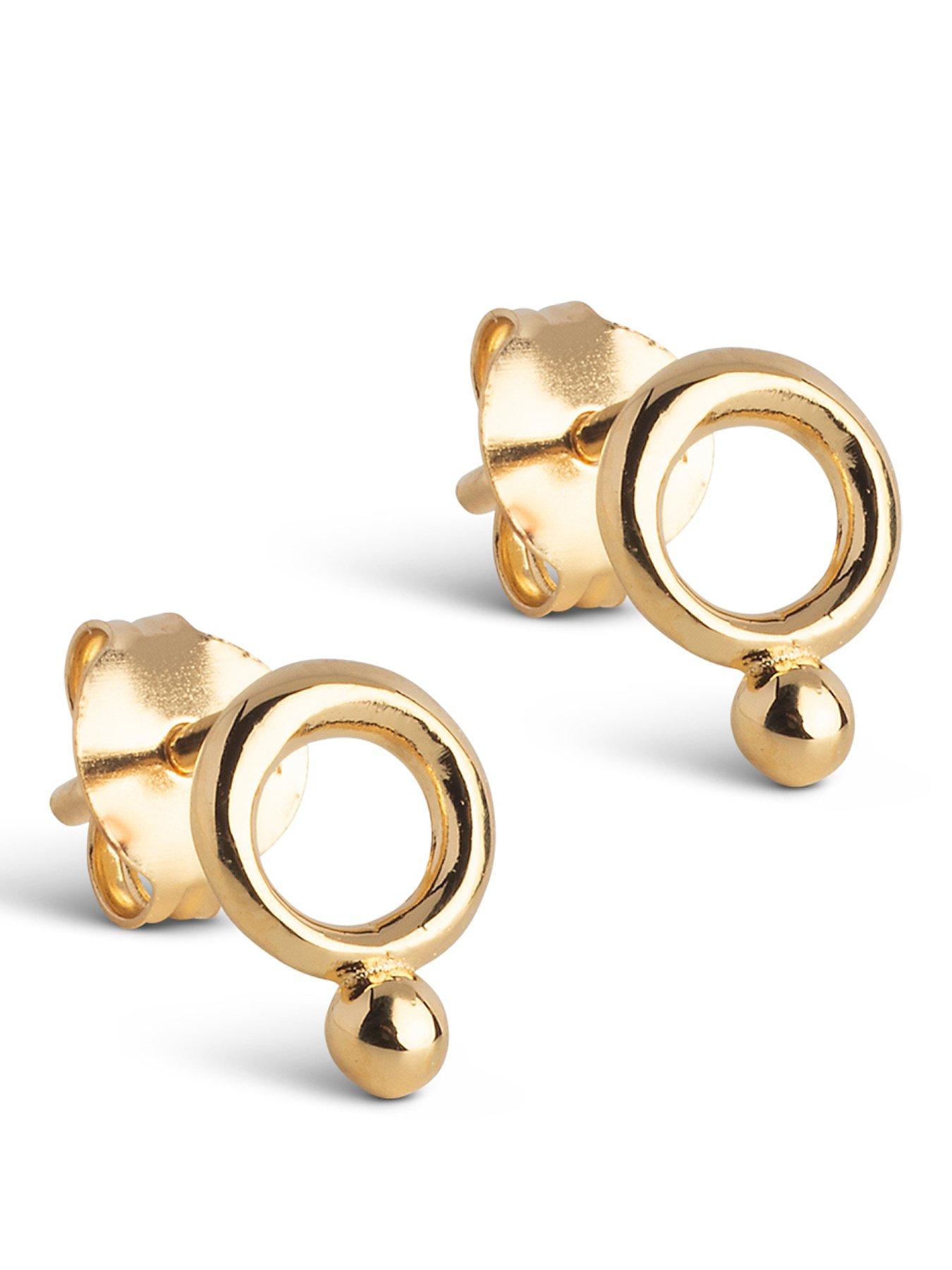 ENAMEL Copenhagen Dotta Stud Earrings 18k Gold Plated Sterling Silver