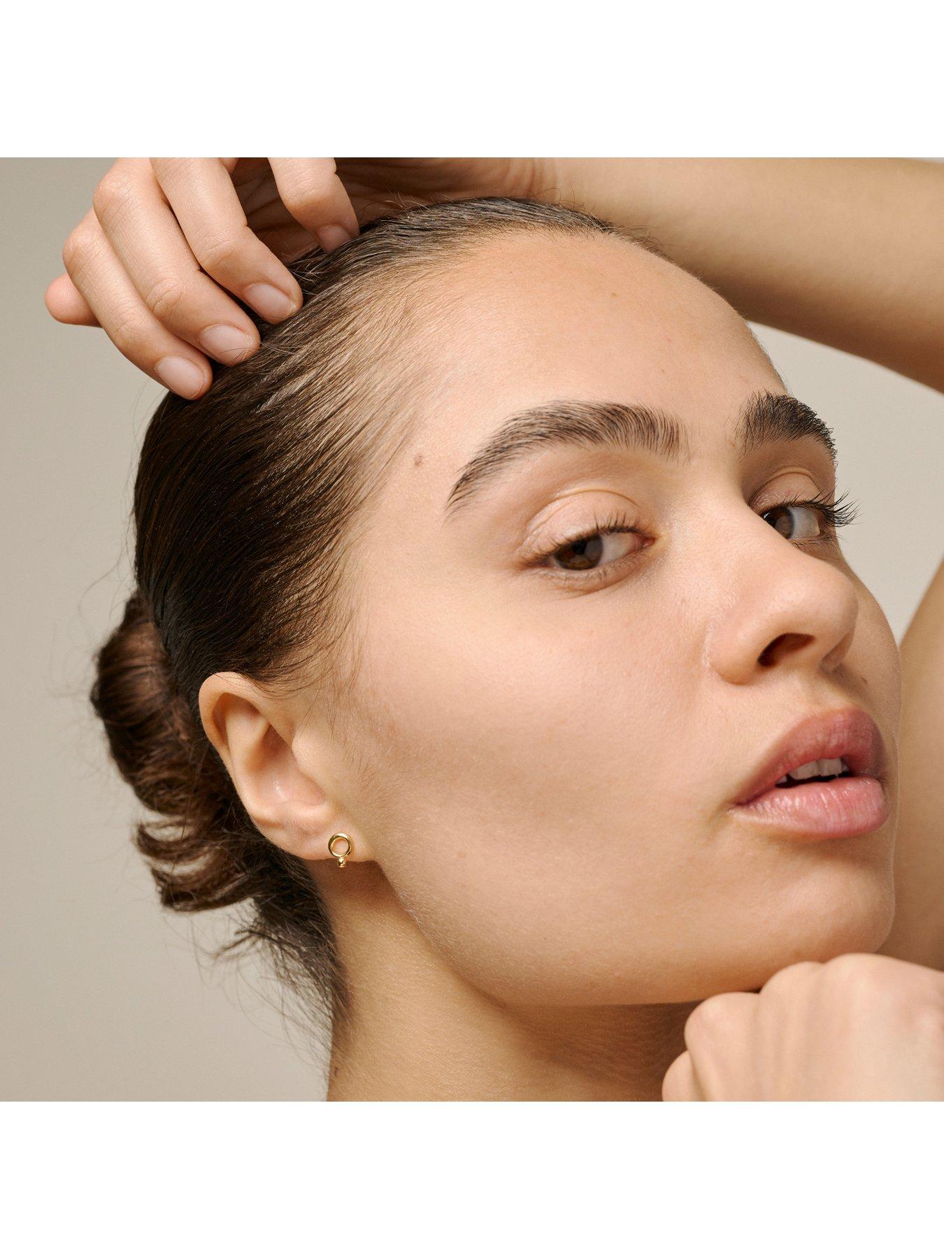  image of enamel-copenhagen-dotta-stud-earrings-18k-gold-plated-sterling-silver