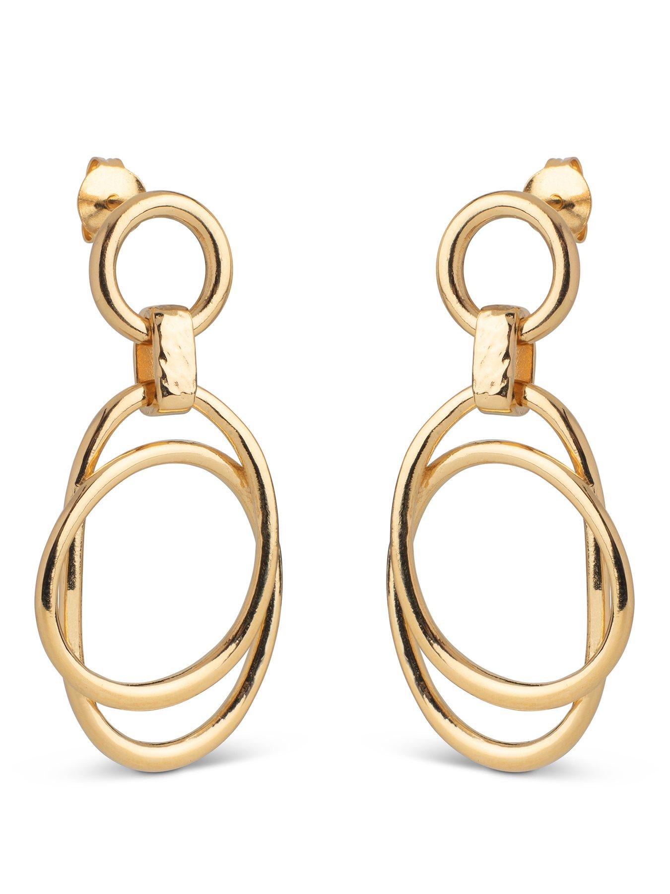 ENAMEL Copenhagen Carina Stud Earrings 18k Gold Plated Sterling Silver