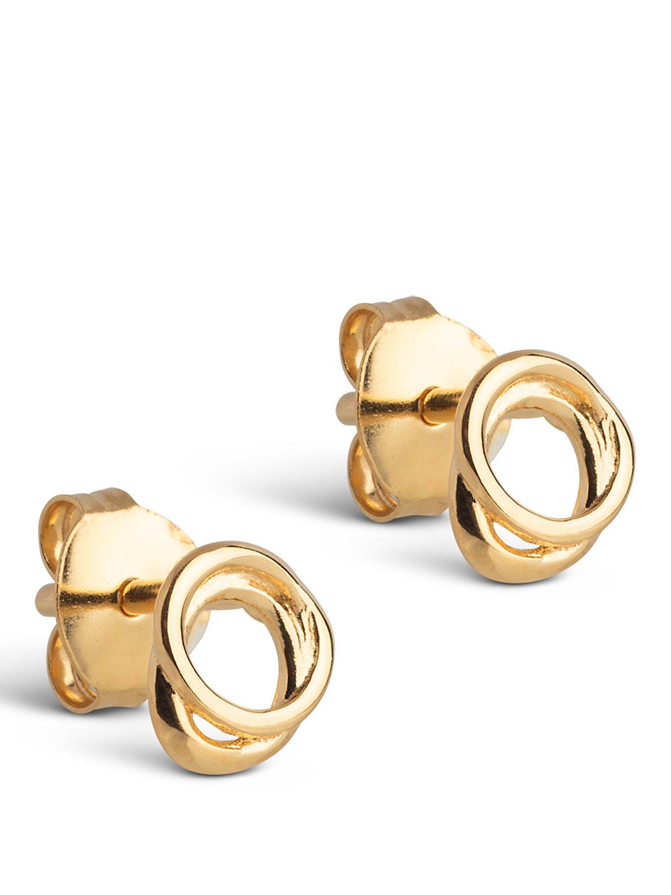 ENAMEL Copenhagen Bellu Mini Stud Earrings 18k Gold Plated Recycled Sterling Silver