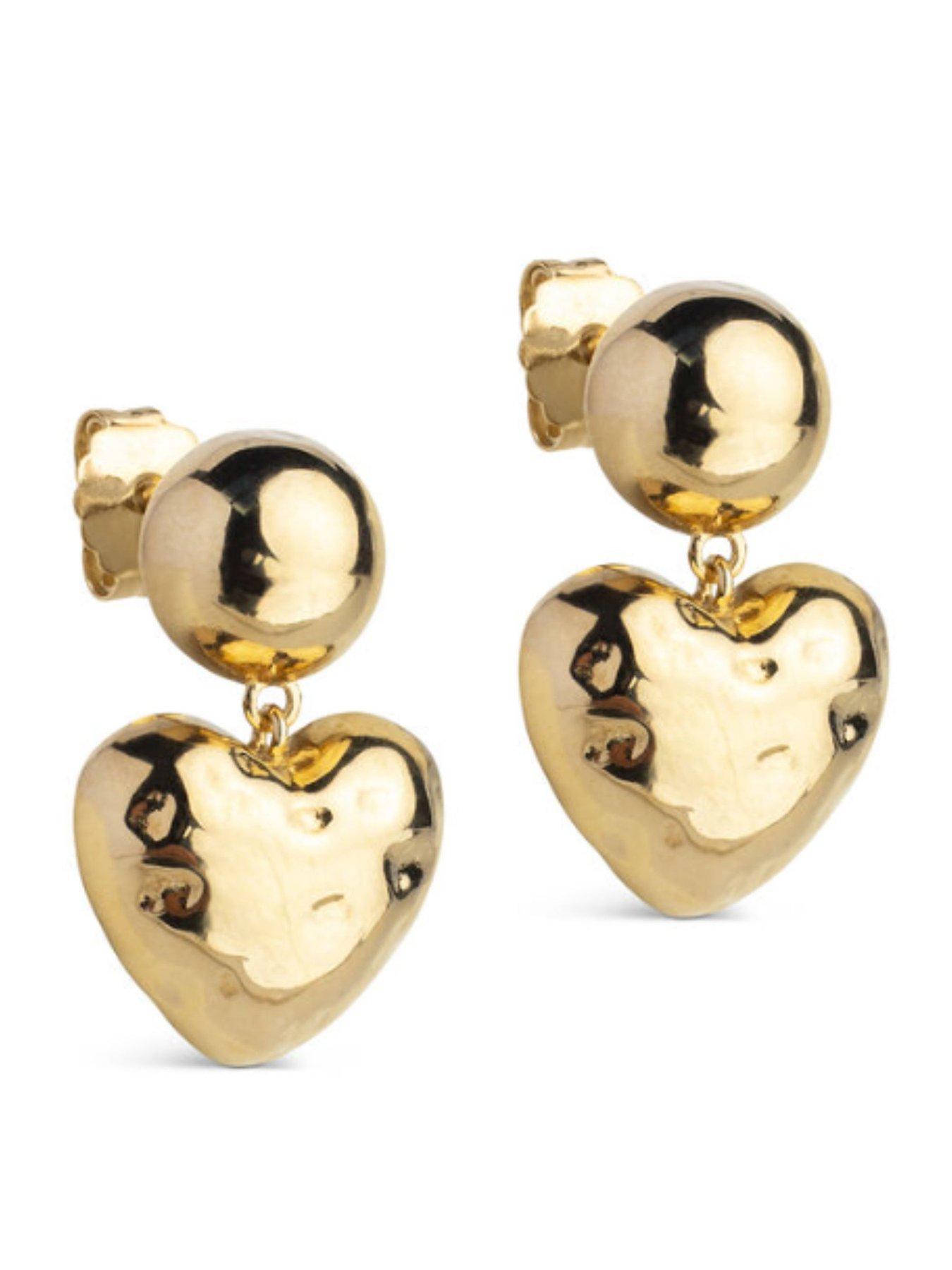 ENAMEL Copenhagen Poma Heart Earrings 18k Gold Plated Recycled Sterling Silver