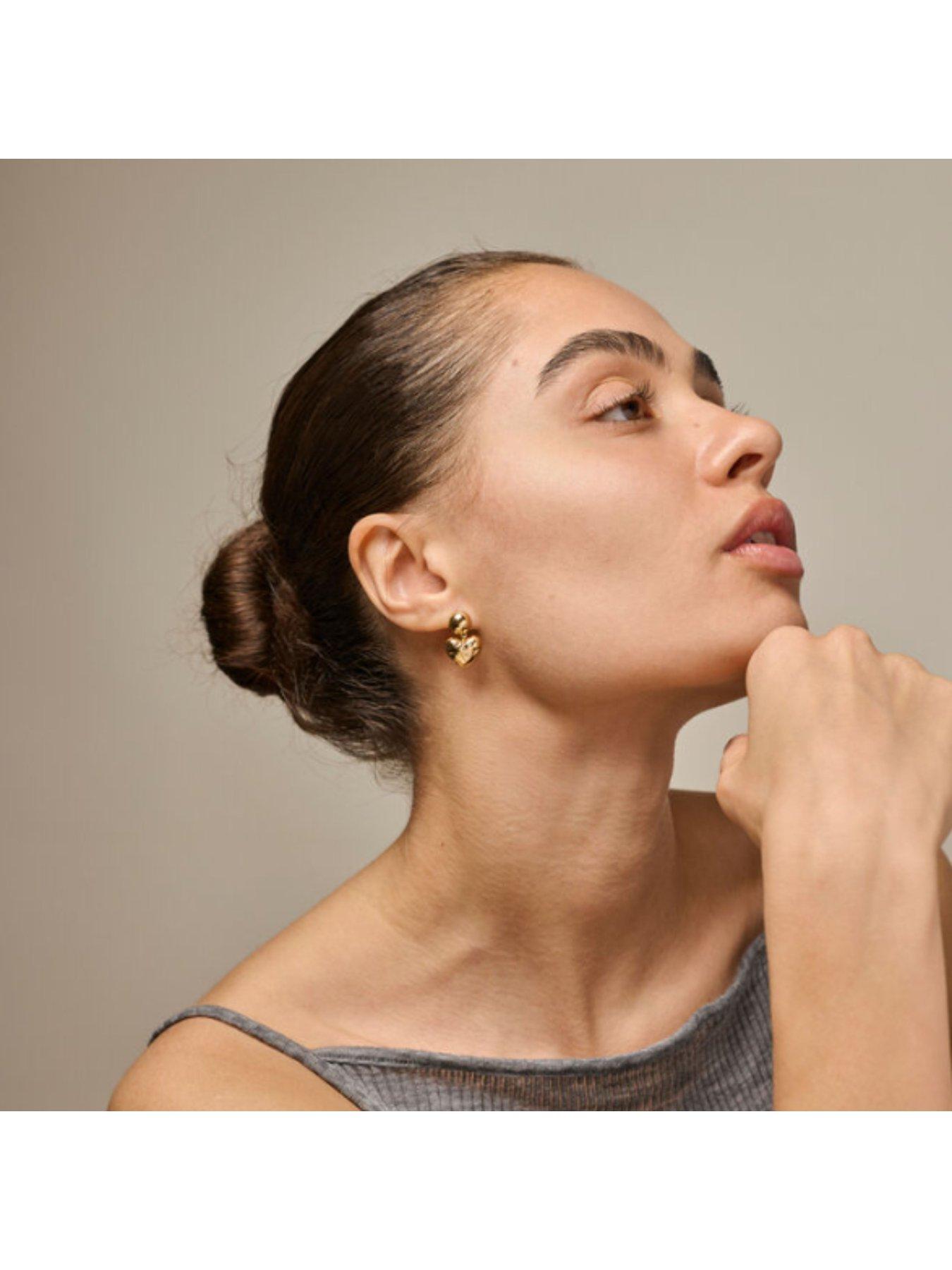  image of enamel-copenhagen-poma-heart-earrings-18k-gold-plated-sterling-silver