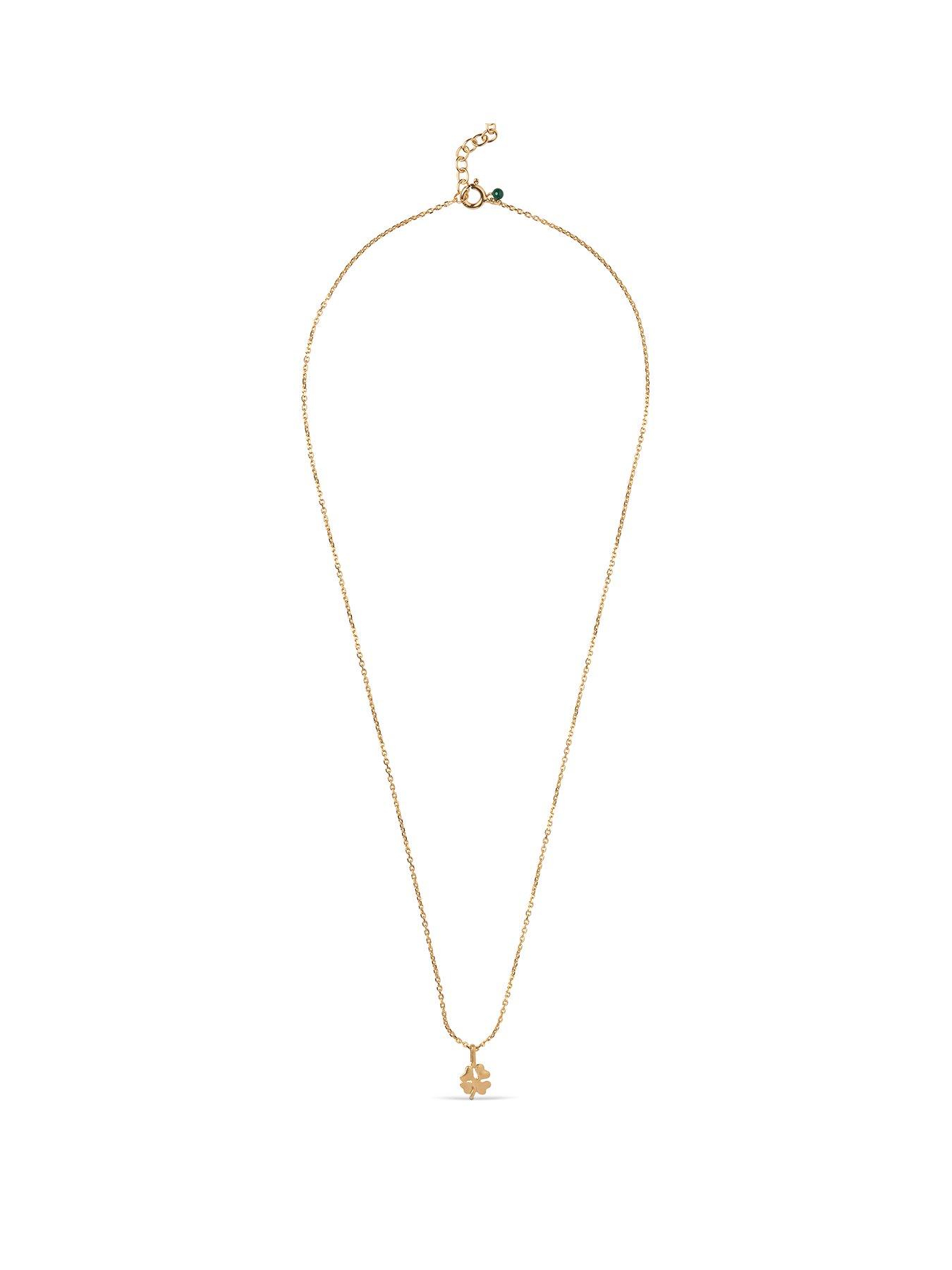 ENAMEL Copenhagen Four-Leaf Clover Necklace 18k Gold Plated Recycled Sterling Silver