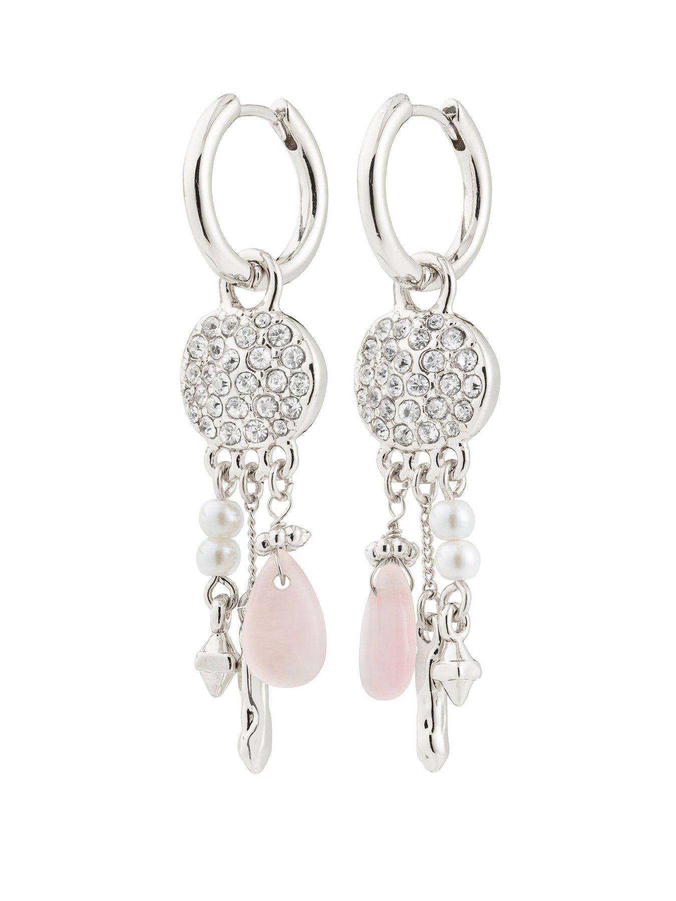 Pilgrim SHIFT hoop earrings silver-plated