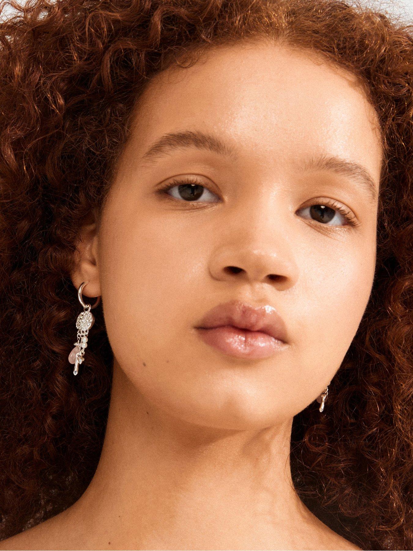  image of pilgrim-shift-hoop-earrings-silver-plated