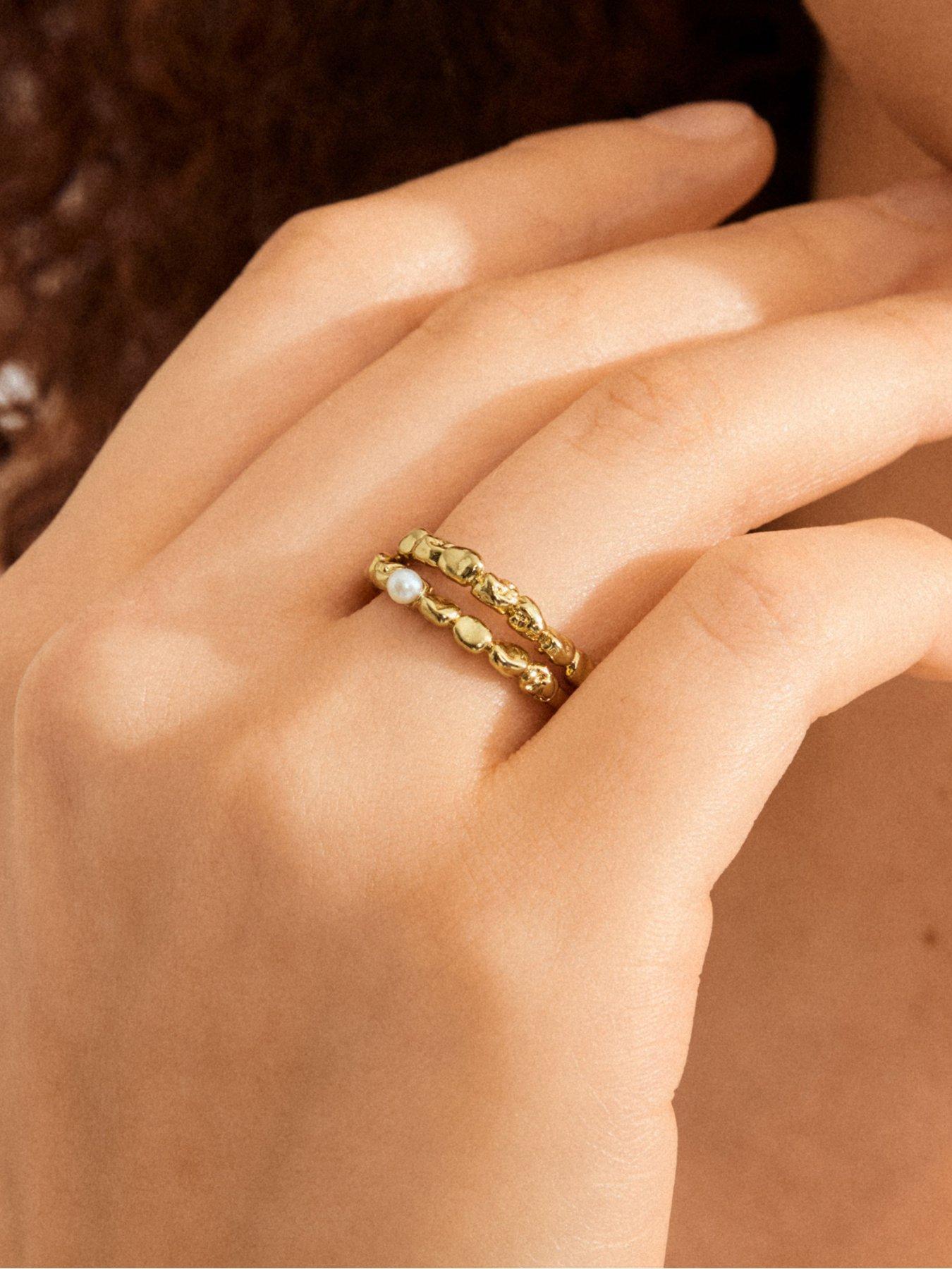  image of pilgrim-shift-ring-gold-plated