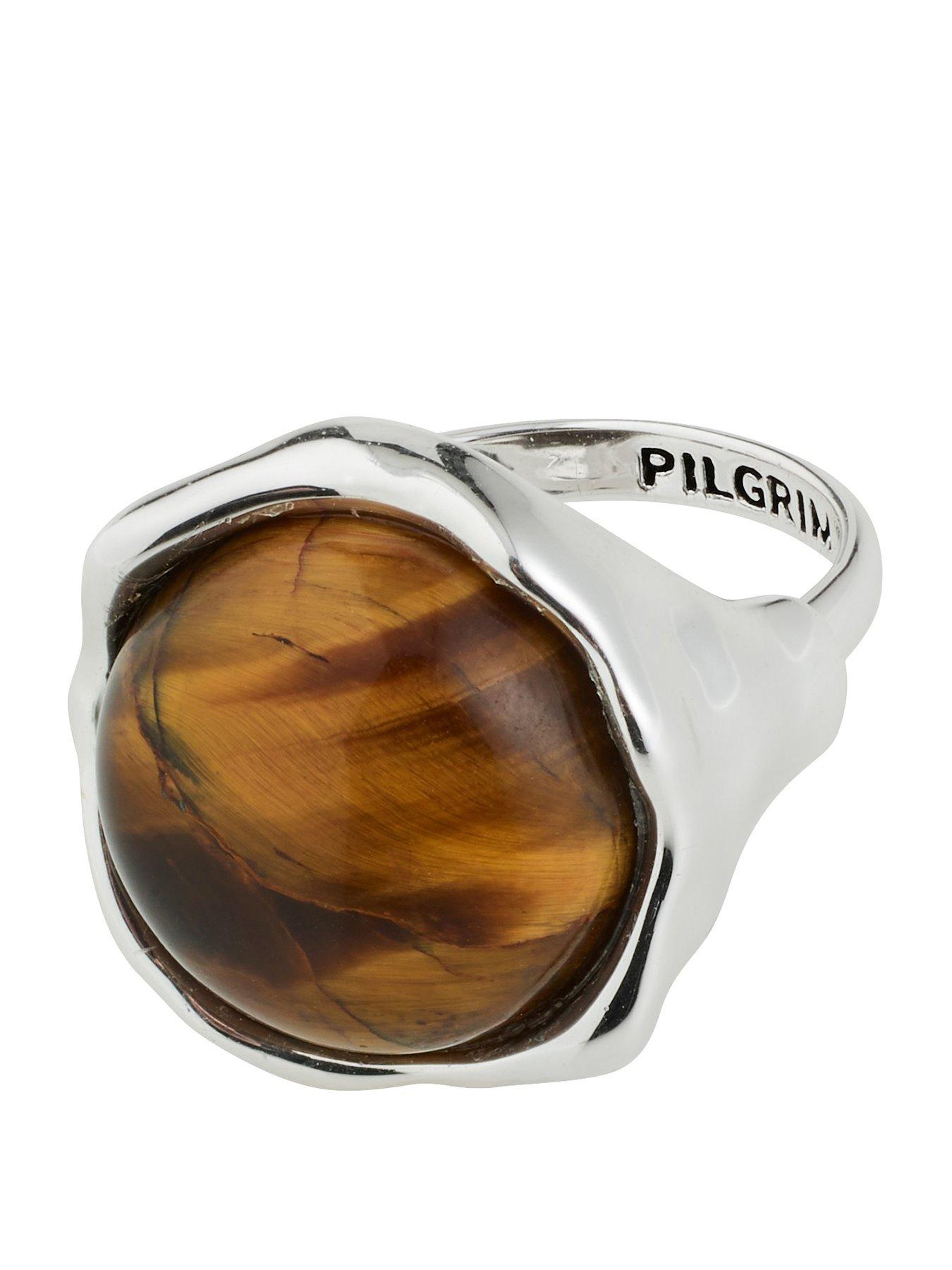 Pilgrim SENSE ring silver-plated/agate